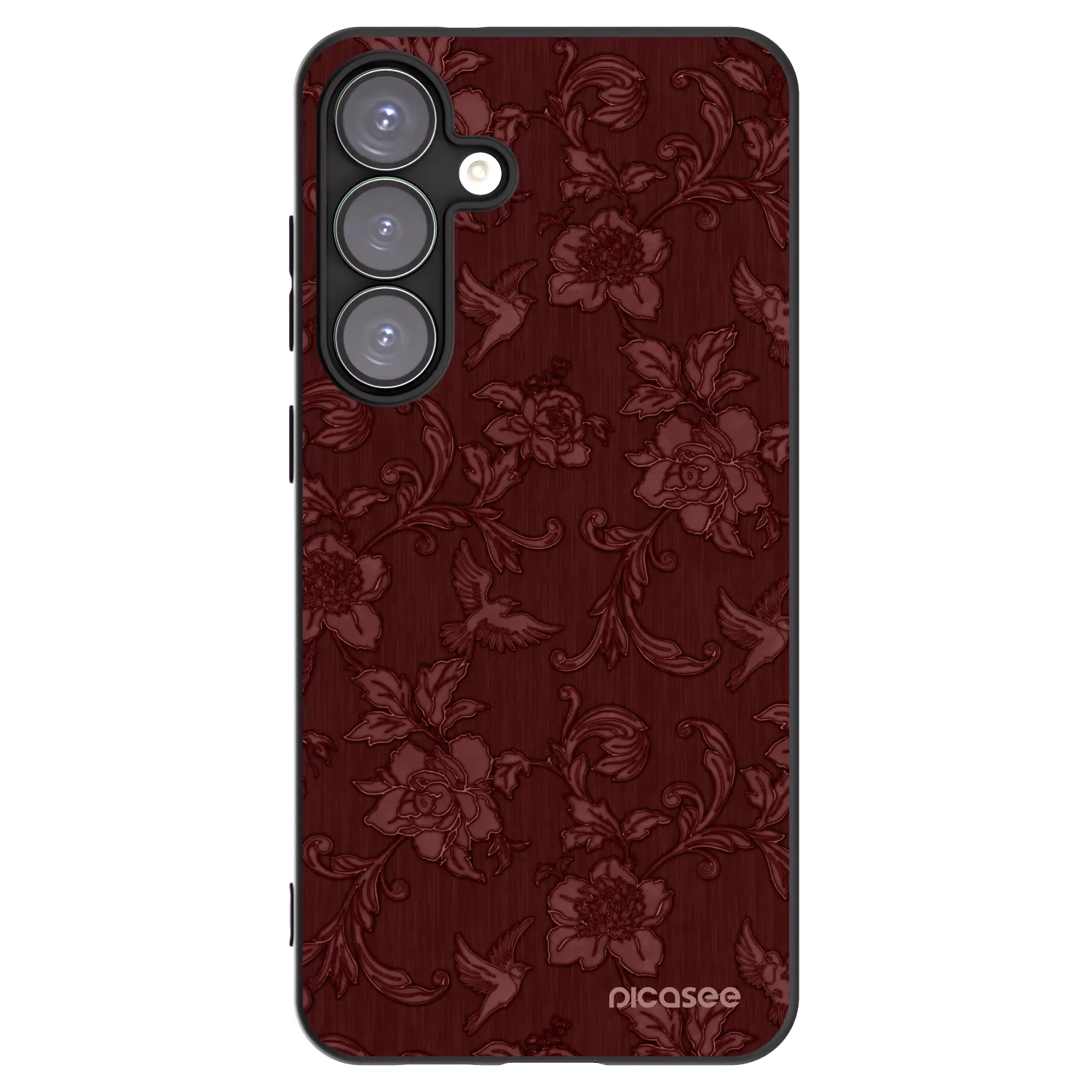 Picasee silikonski črni ovitek za Samsung Galaxy S25+ 5G - Red Elegance