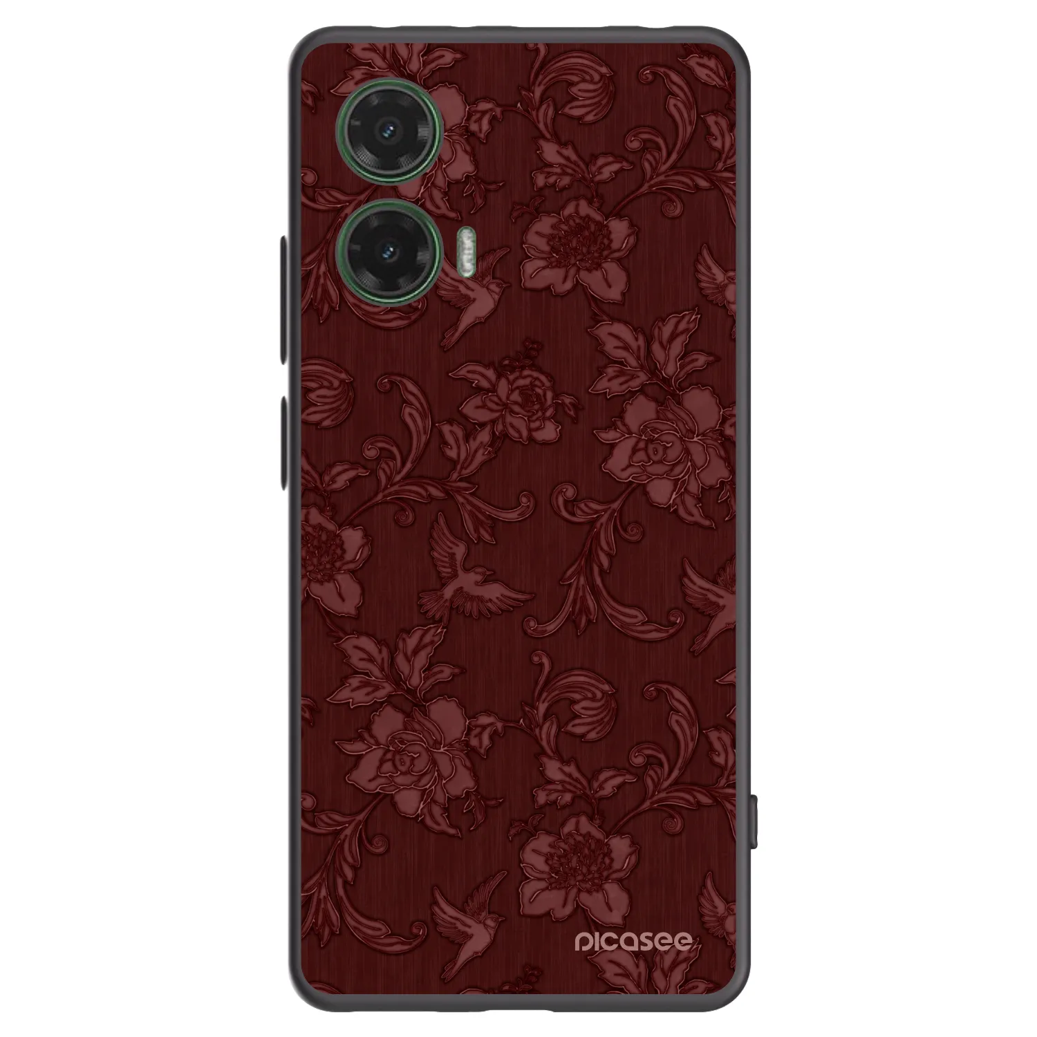 Picasee silikonski črni ovitek za Motorola Moto G35 5G - Red Elegance