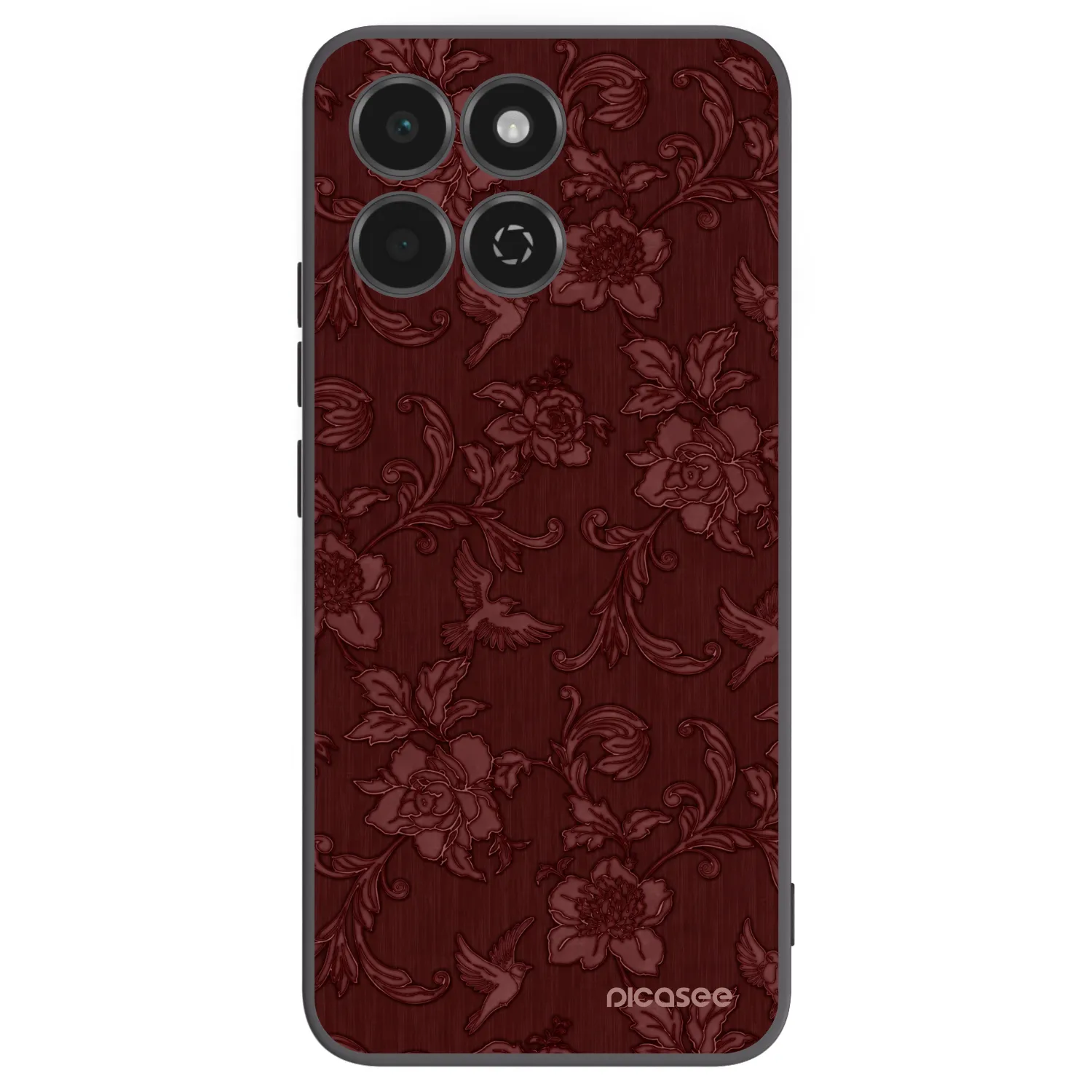 Picasee silikonski črni ovitek za Honor 200 Smart 5G - Red Elegance
