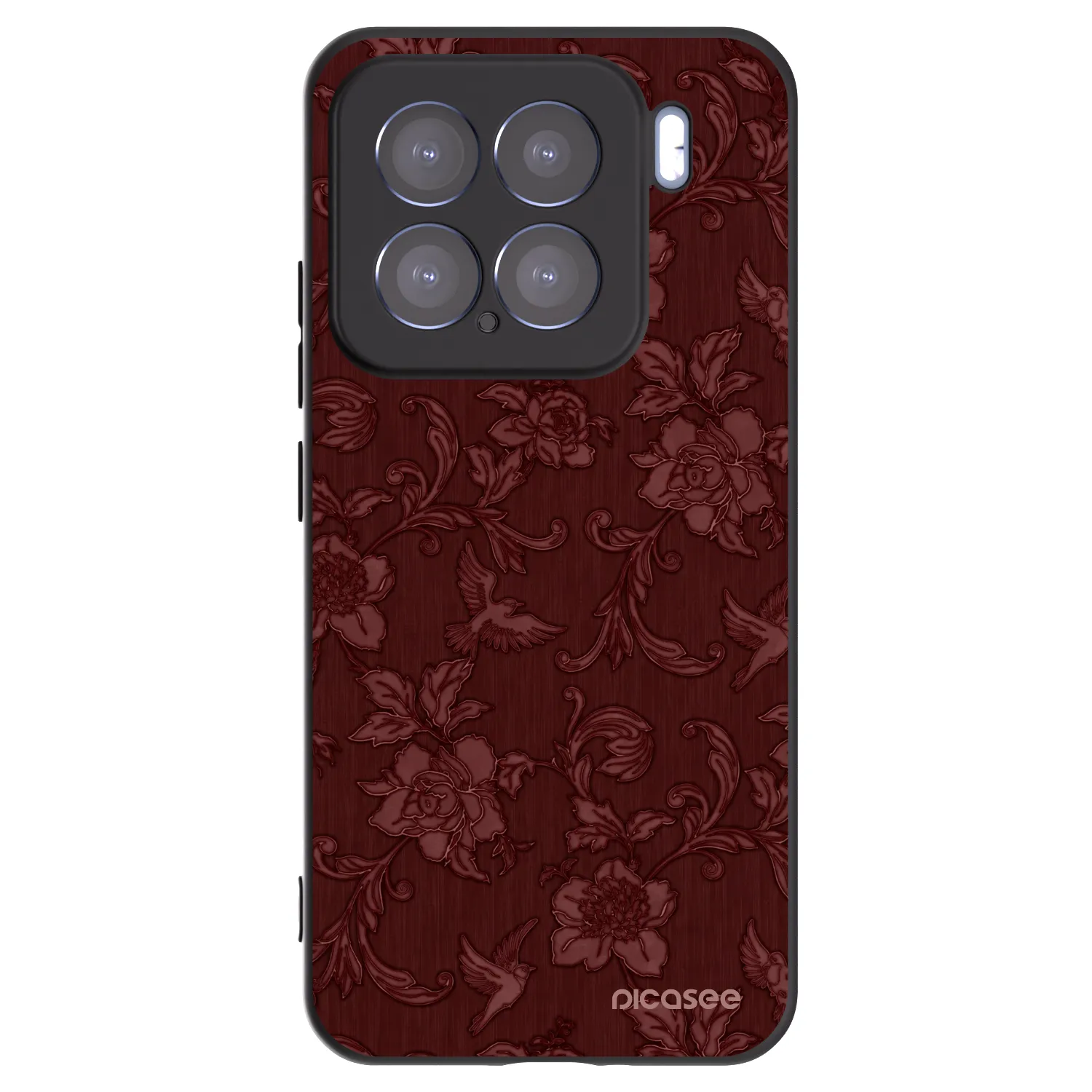 Picasee silikonski črni ovitek za Xiaomi 15 - Red Elegance