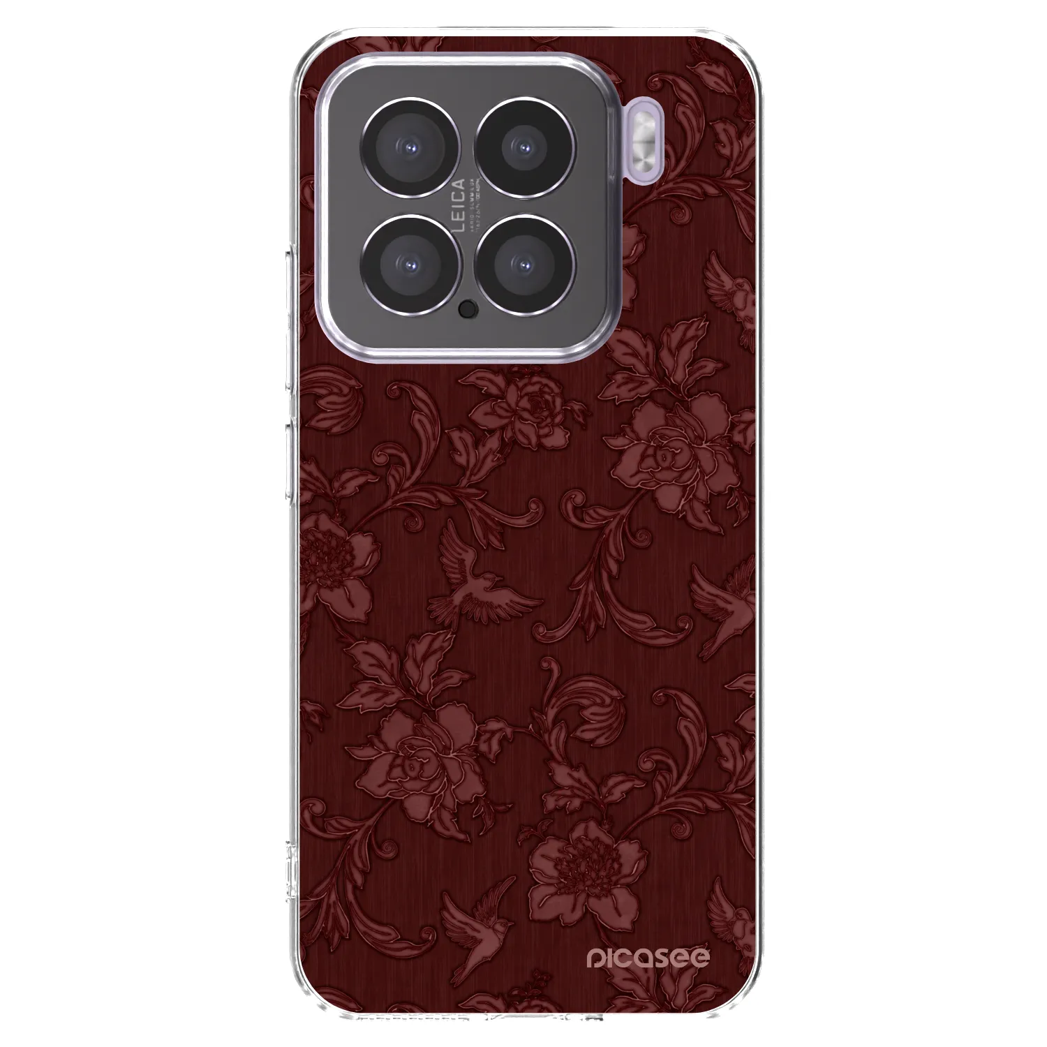 Picasee silikonski prozorni ovitek za Xiaomi 15 - Red Elegance