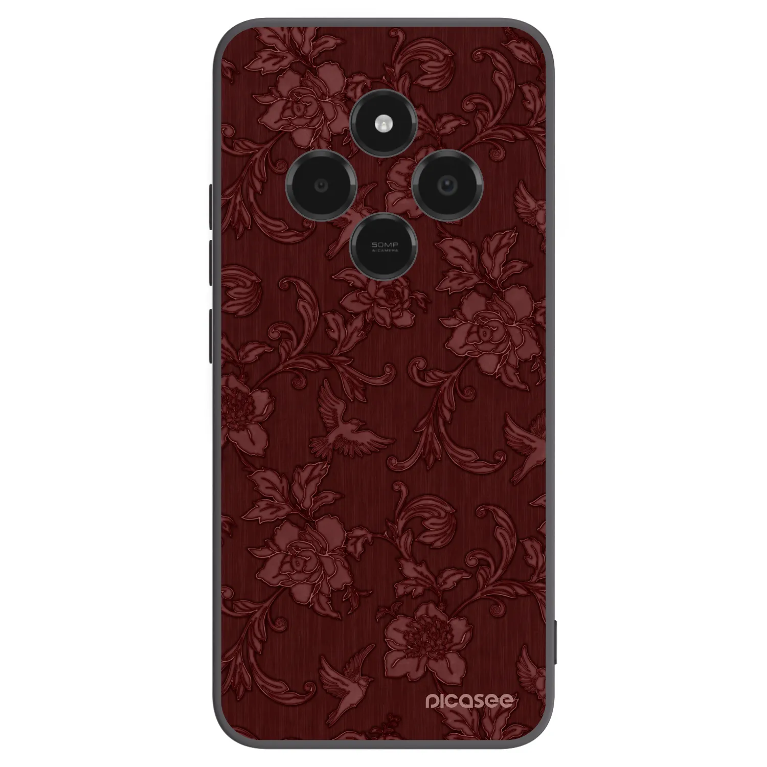 Picasee silikonski črni ovitek za Xiaomi Poco C75 - Red Elegance