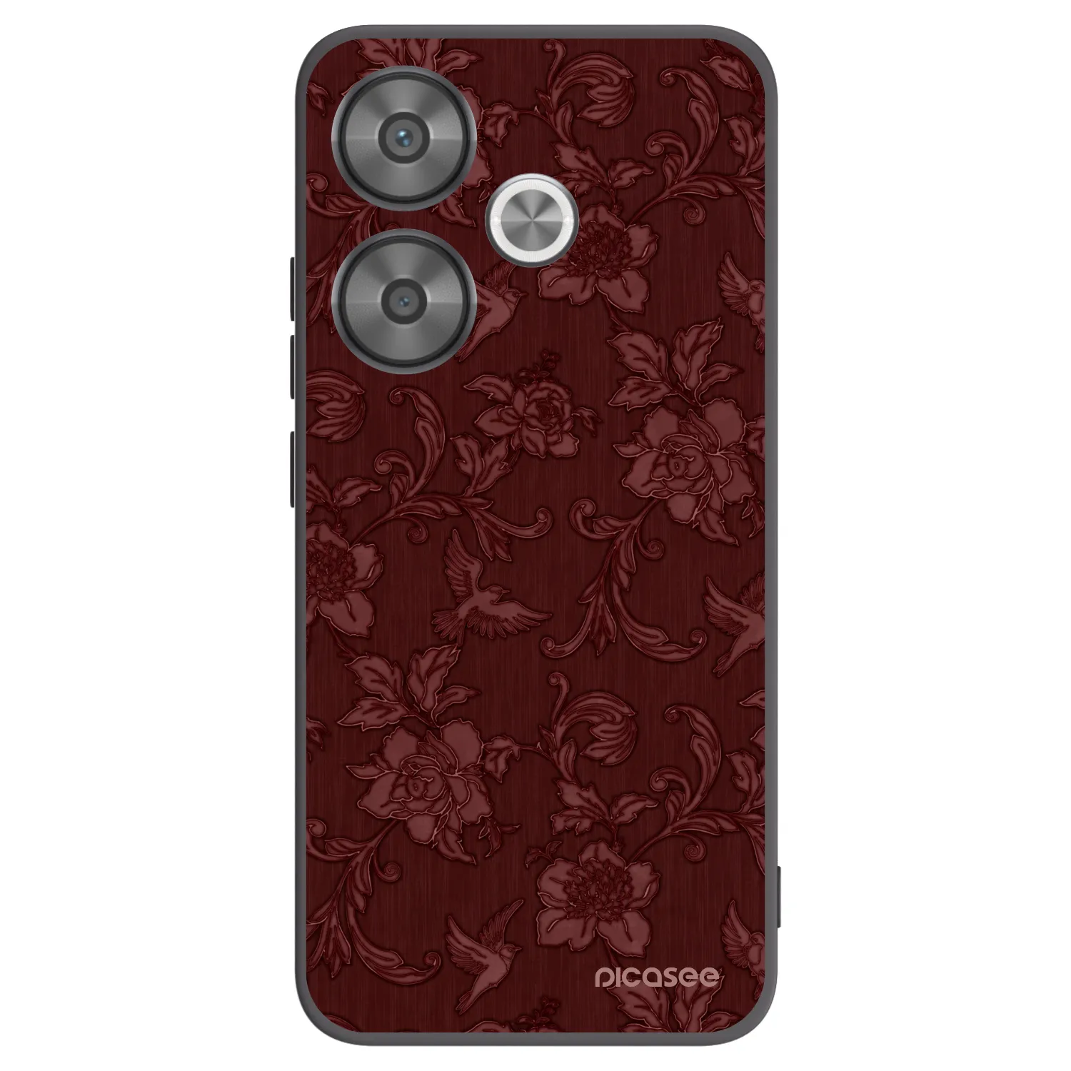Picasee silikonski črni ovitek za Xiaomi Poco F6 - Red Elegance