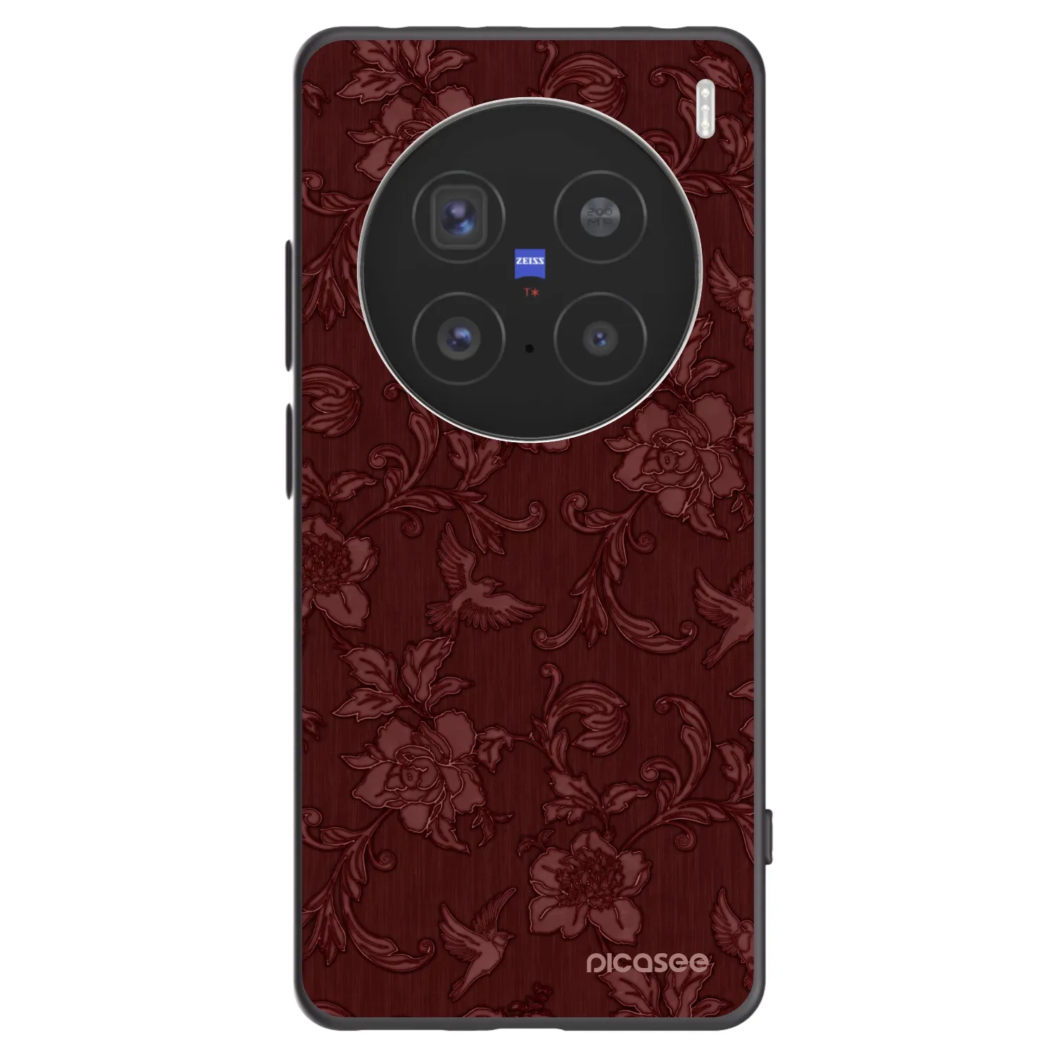Picasee silikonski črni ovitek za Vivo X200 Pro - Red Elegance