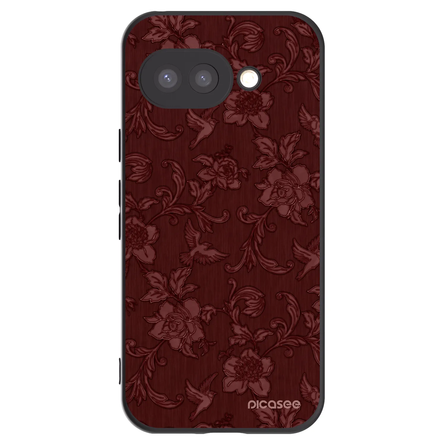 Picasee silikonski črni ovitek za Google Pixel 9a - Red Elegance