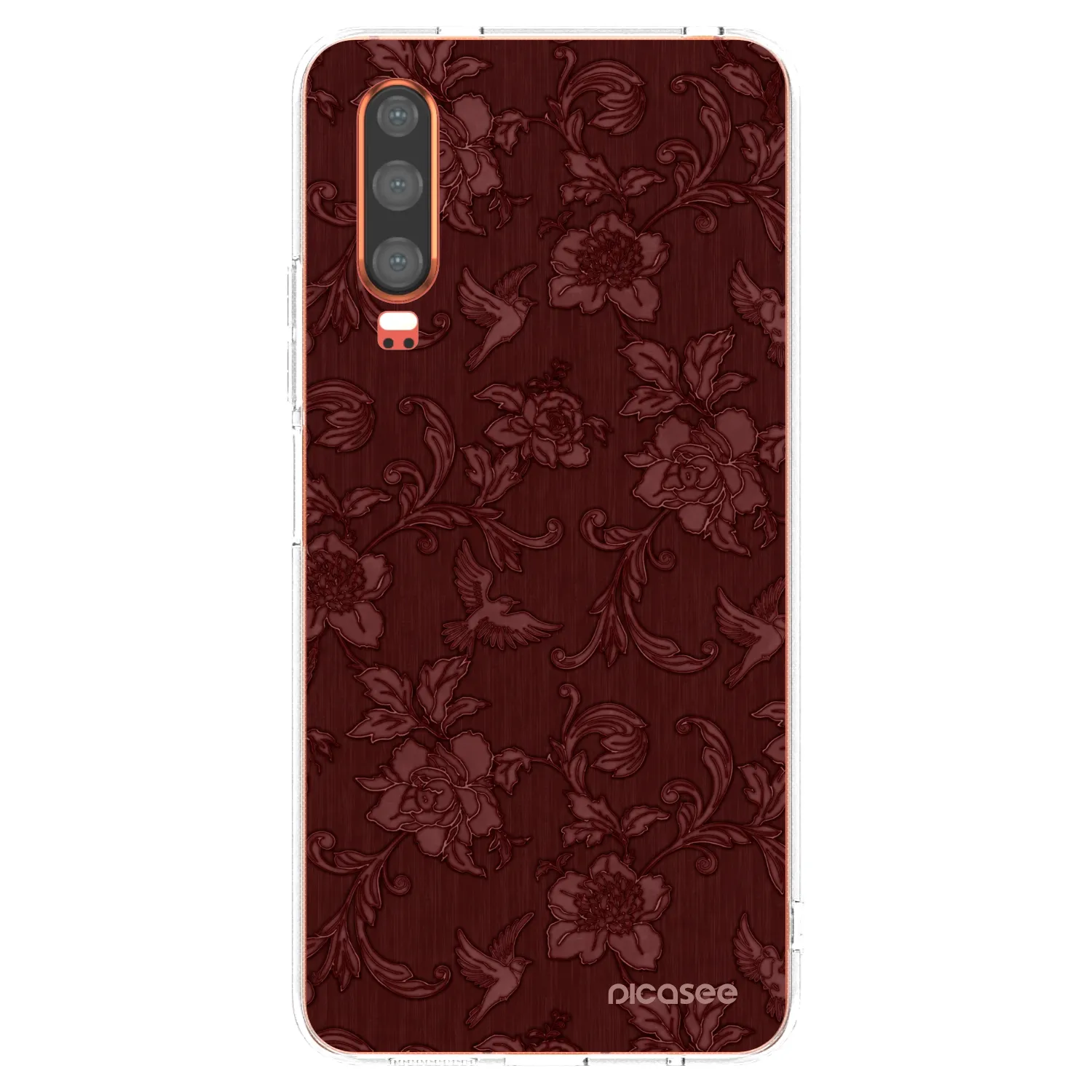 Picasee silikonski prozorni ovitek za Huawei P30 - Red Elegance
