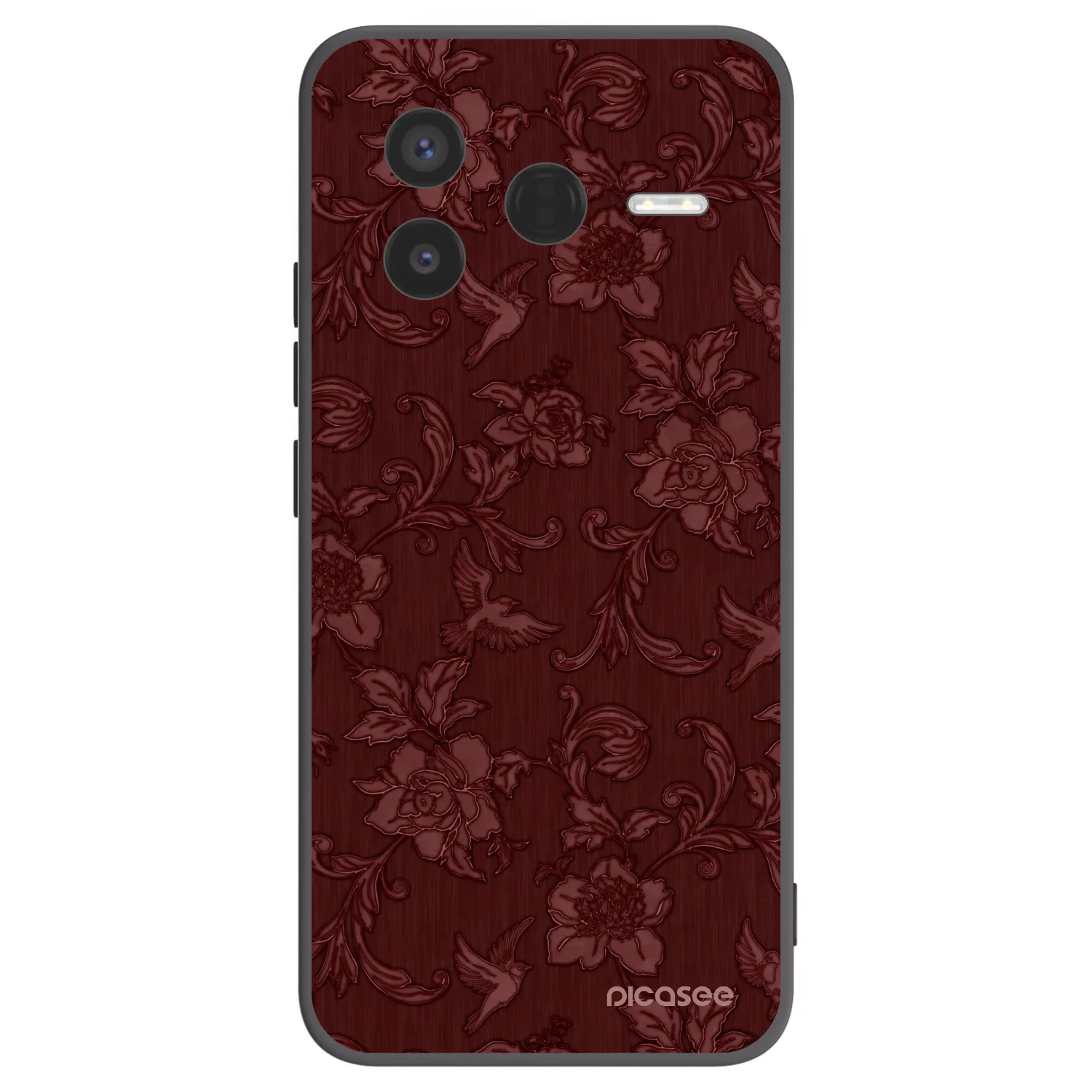 Picasee silikonski črni ovitek za Xiaomi Poco F7 Pro 5G - Red Elegance