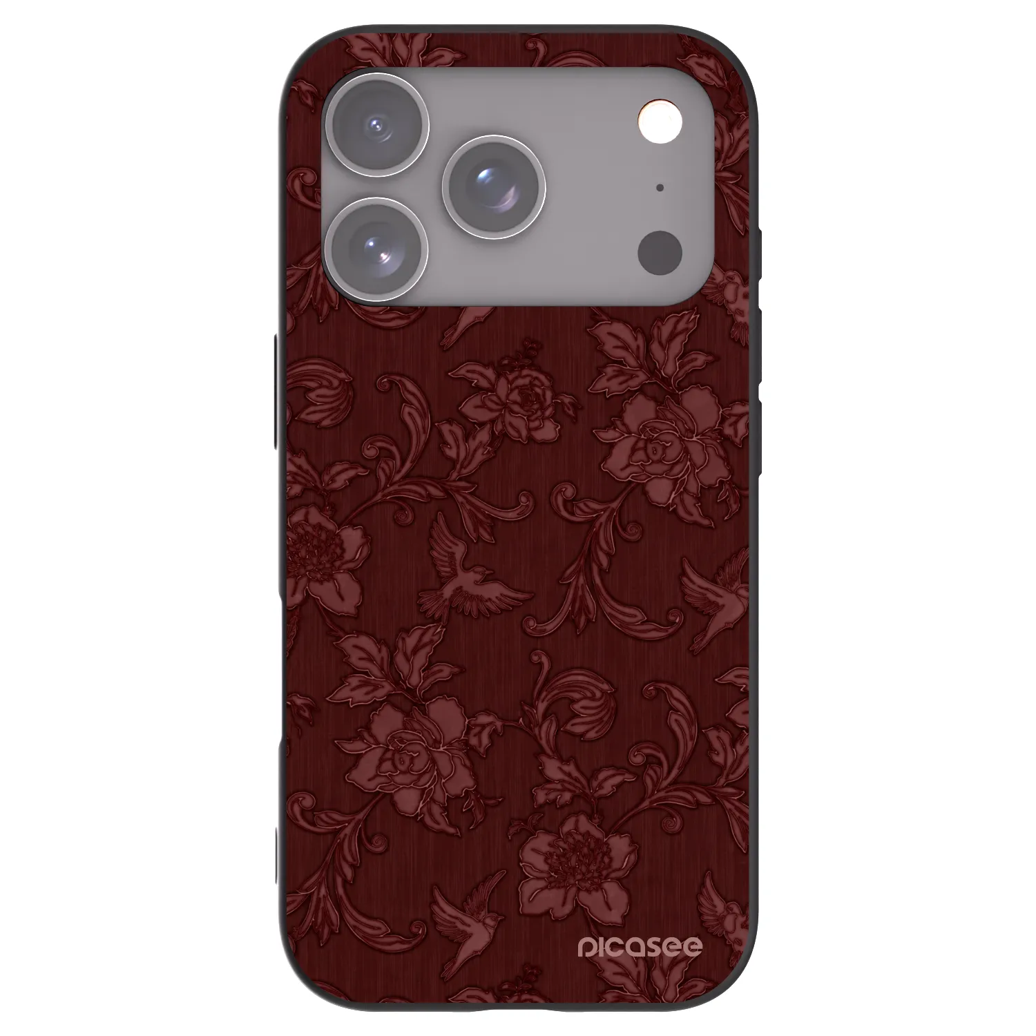 Picasee silikonski črni ovitek za Apple iPhone 17 Pro - Red Elegance