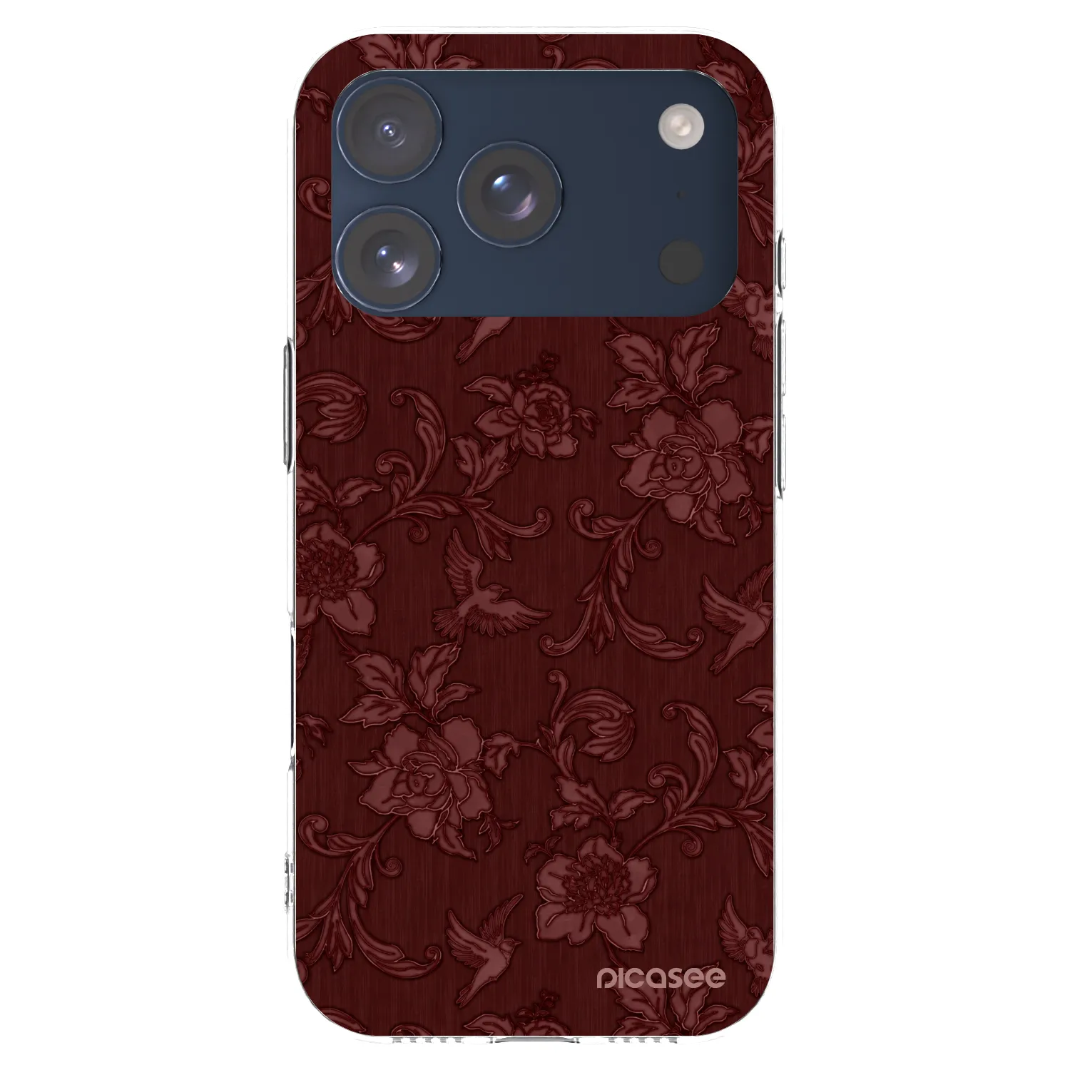 Picasee silikonski prozorni ovitek za Apple iPhone 17 Pro - Red Elegance