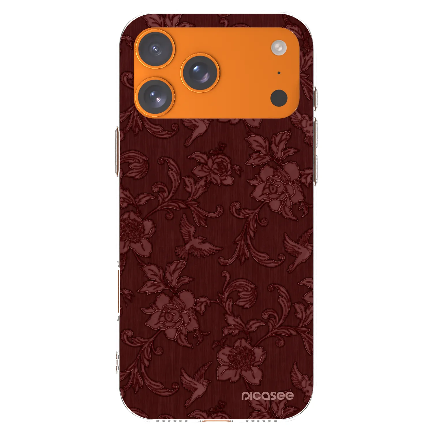 Picasee silikonski prozorni ovitek za Apple iPhone 17 Pro Max - Red Elegance