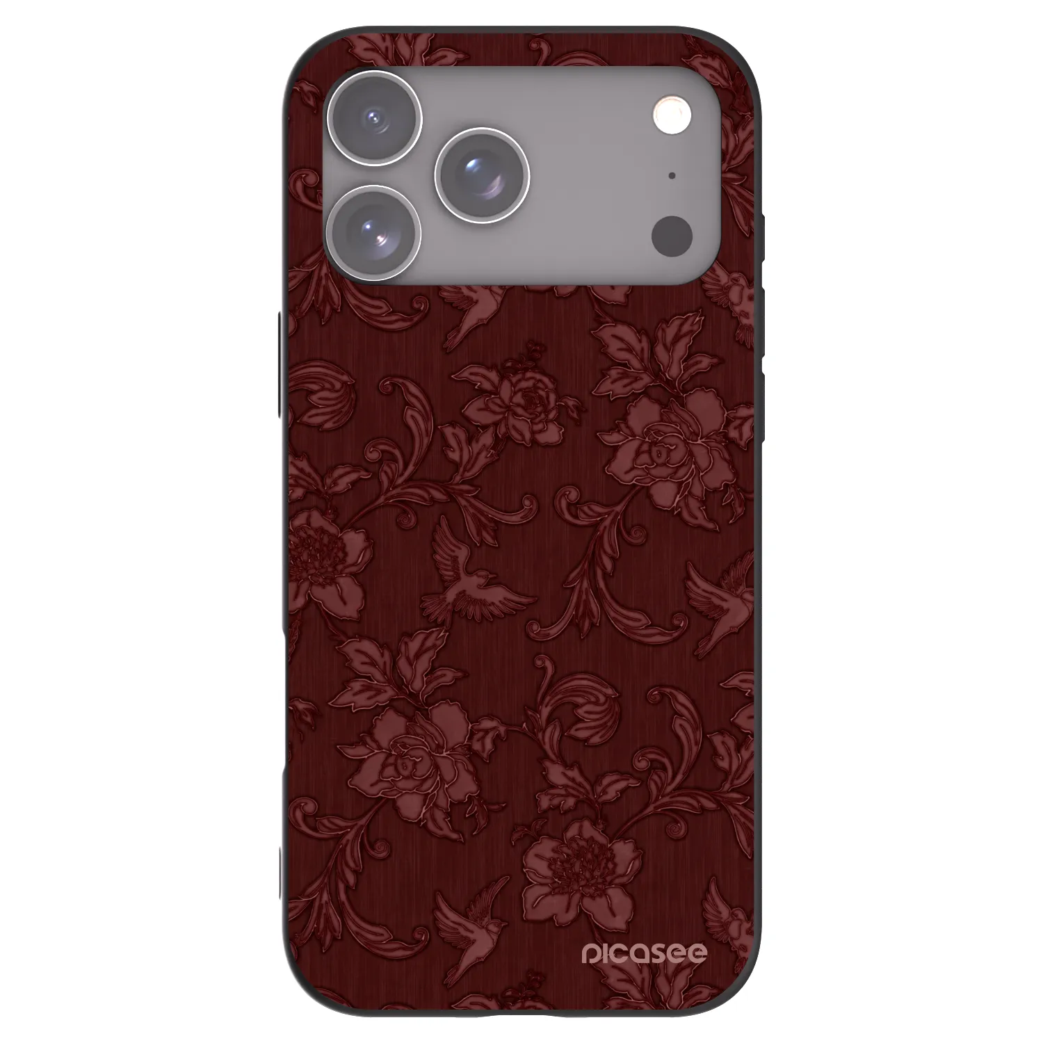 Picasee silikonski črni ovitek za Apple iPhone 17 Pro Max - Red Elegance