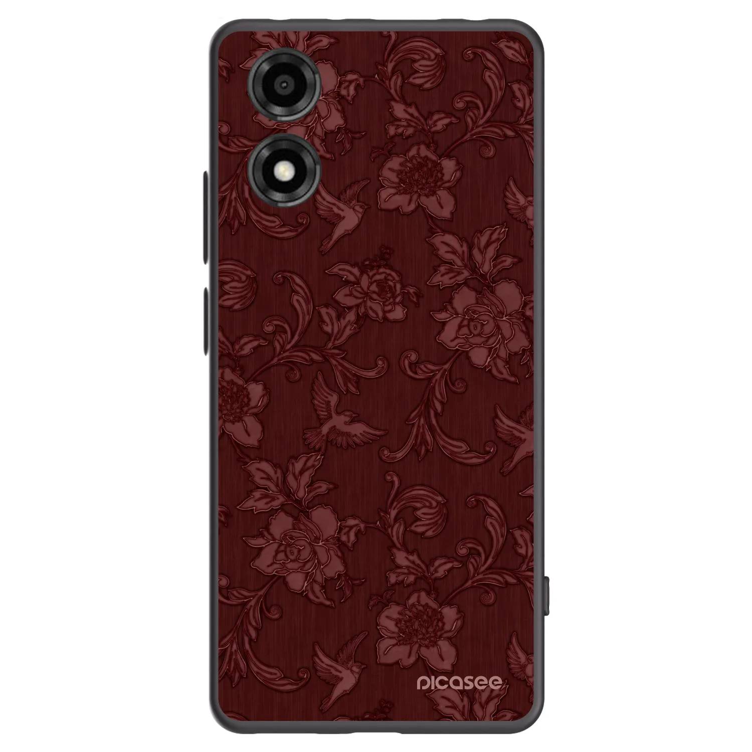 Picasee silikonski črni ovitek za Motorola Moto E14 - Red Elegance