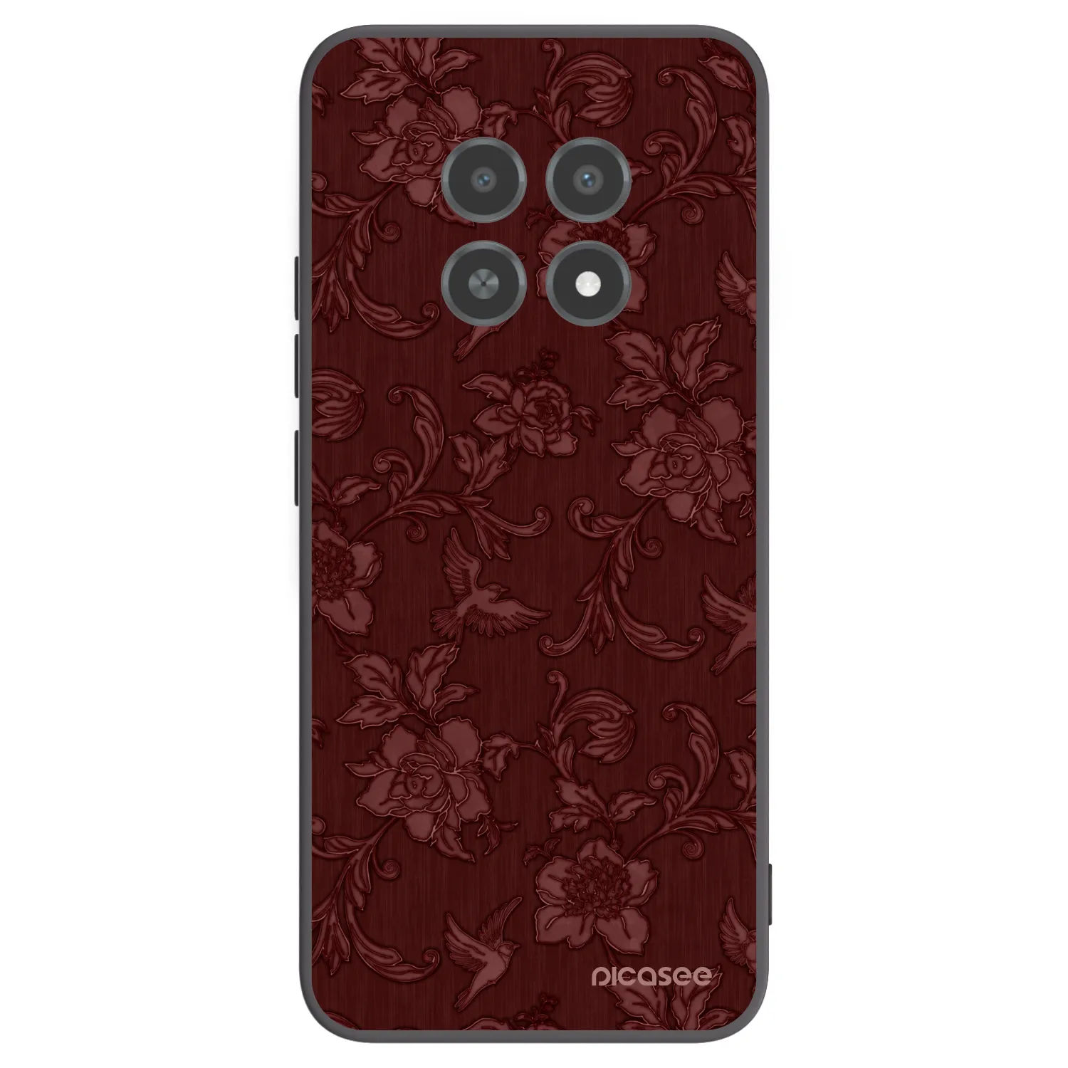 Picasee silikonski črni ovitek za Realme 12X - Red Elegance