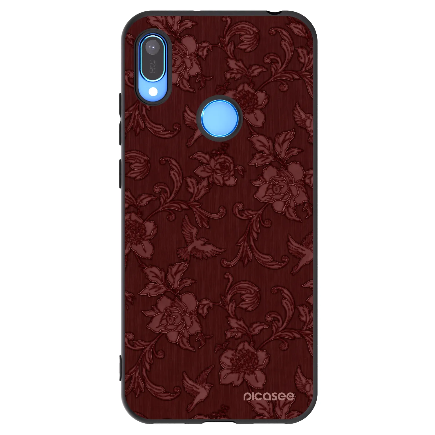 Picasee silikonski črni ovitek za Huawei Y6 2019 - Red Elegance