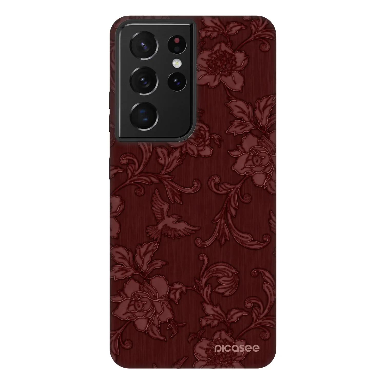 Picasee Fashion Case za Samsung Galaxy S21 Ultra 5G G998B - Red Elegance