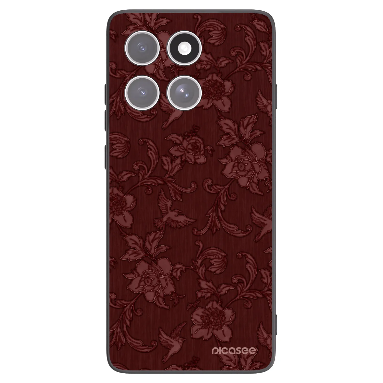 Picasee silikonski črni ovitek za Motorola Edge 60 Pro - Red Elegance