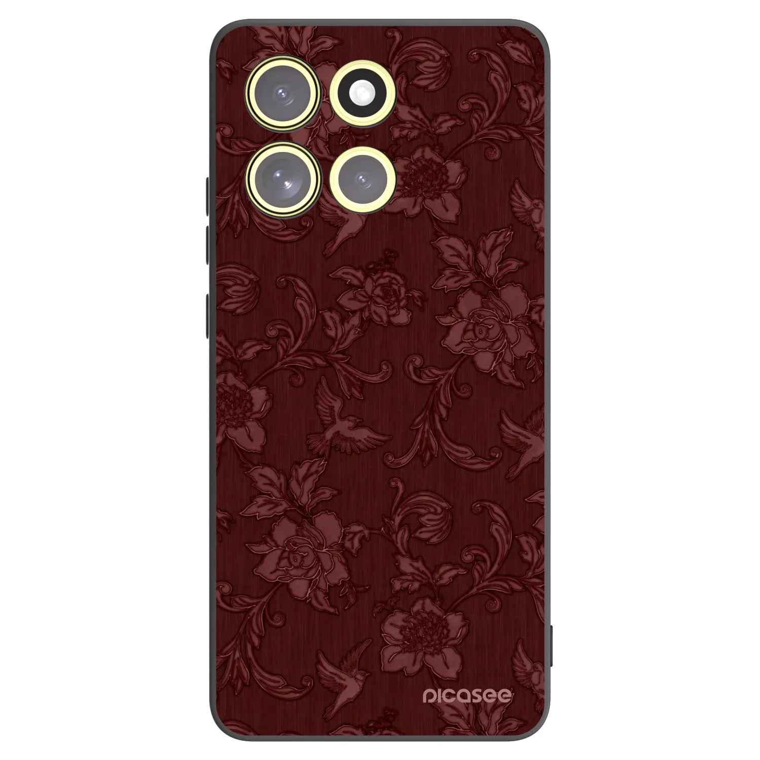 Picasee silikonski črni ovitek za Motorola Moto G86 5G - Red Elegance