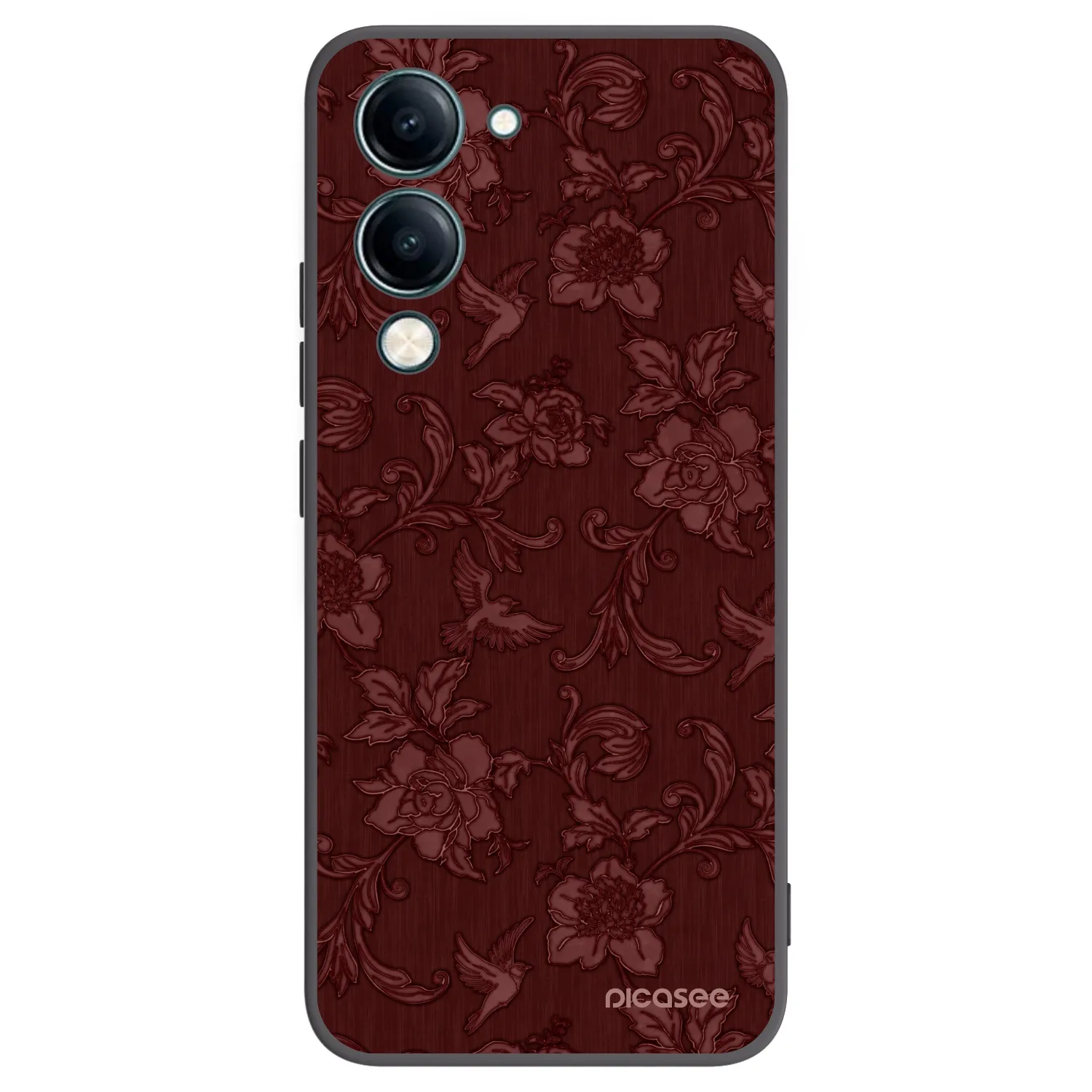 Picasee silikonski črni ovitek za Vivo Y29s 5G - Red Elegance