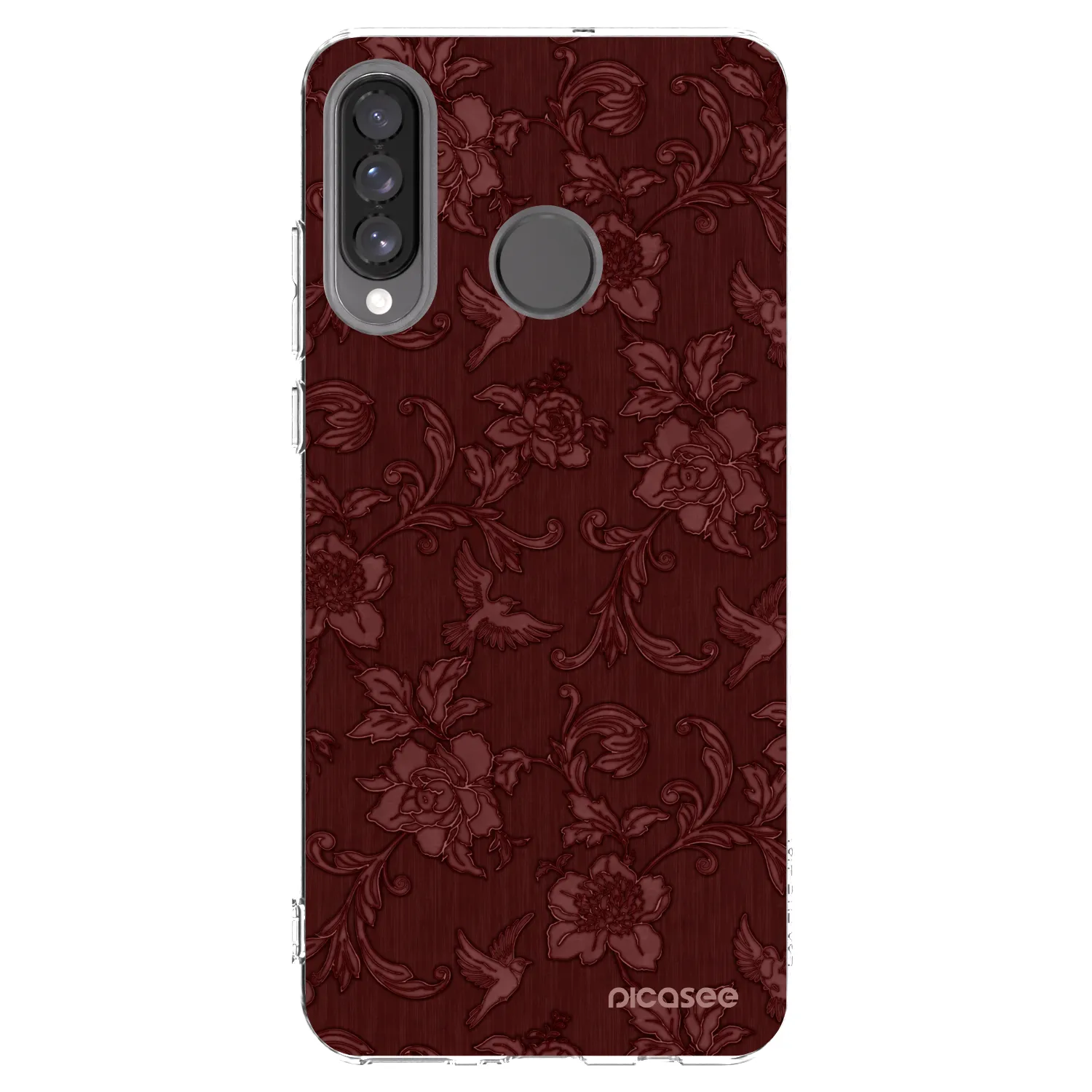 Picasee silikonski prozorni ovitek za Huawei P30 Lite - Red Elegance