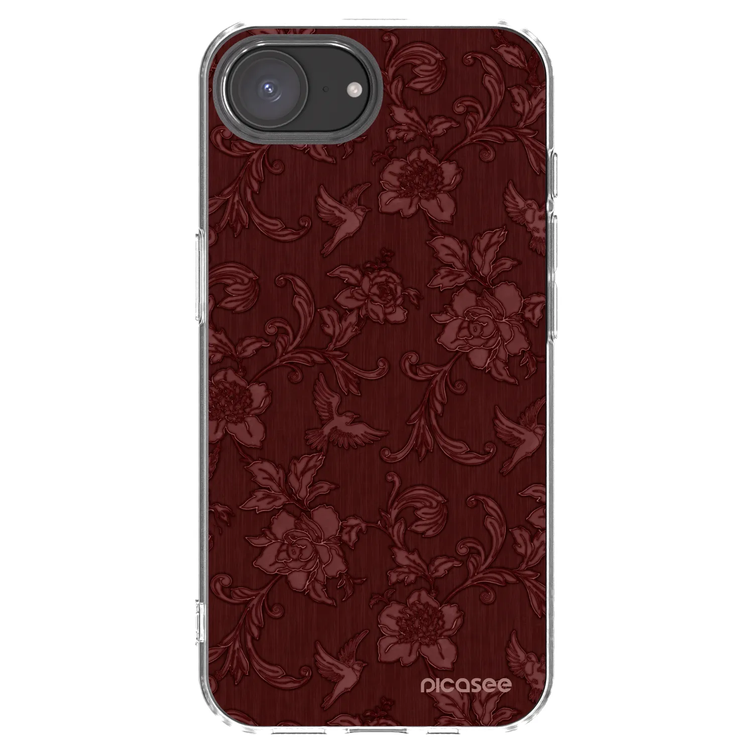 Picasee silikonski prozorni ovitek za Apple iPhone 17e - Red Elegance
