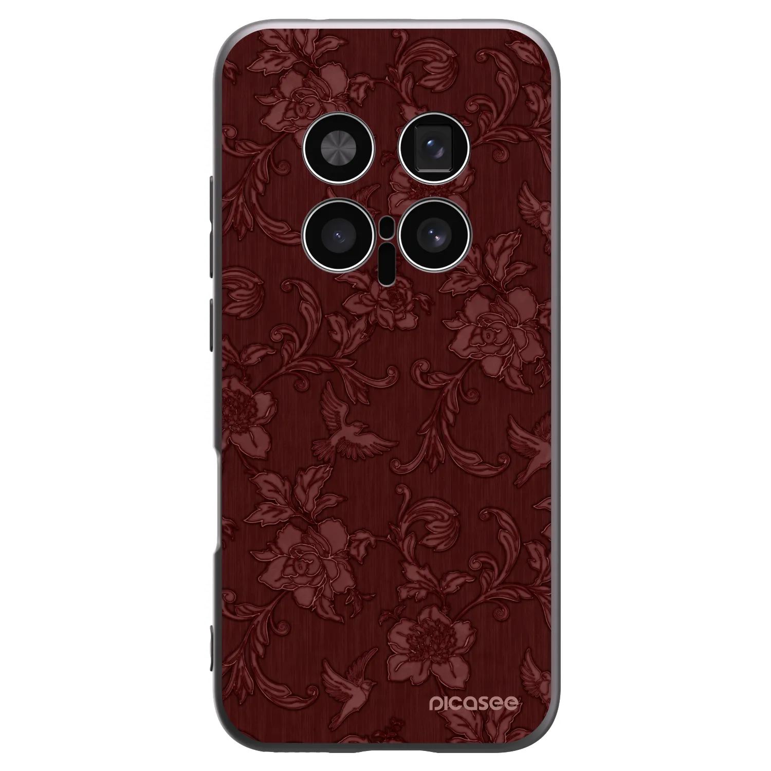 Picasee silikonski črni ovitek za Honor Magic8 Pro 5G - Red Elegance