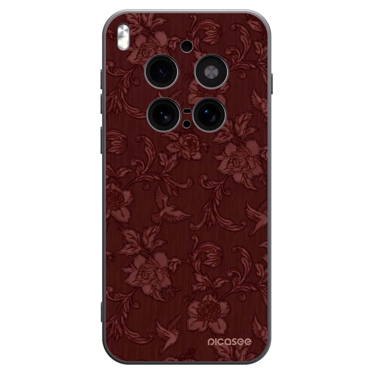 Picasee silikonski črni ovitek za Vivo X300 Pro - Red Elegance