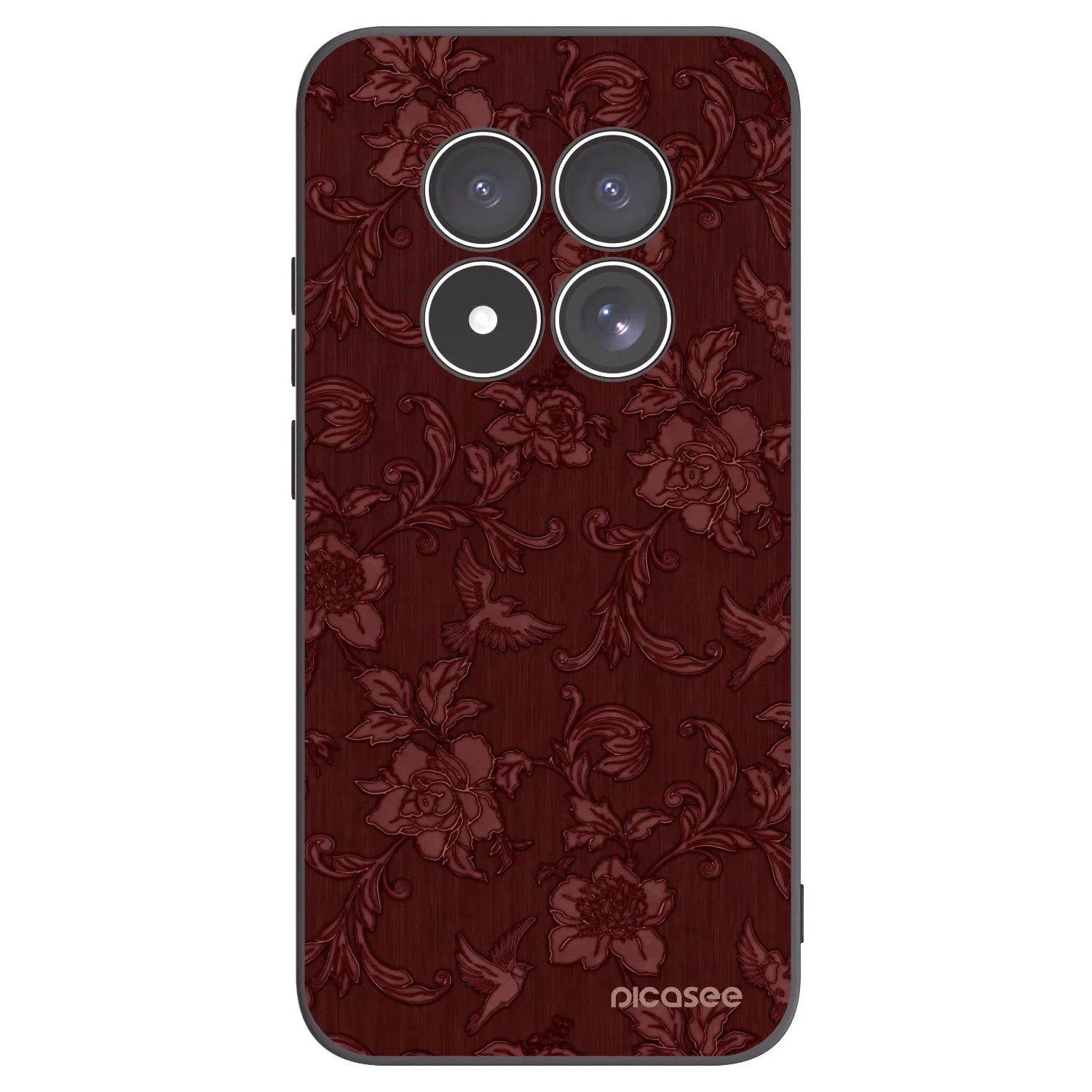 Picasee silikonski črni ovitek za Xiaomi Redmi Note 15 Pro 5G - Red Elegance