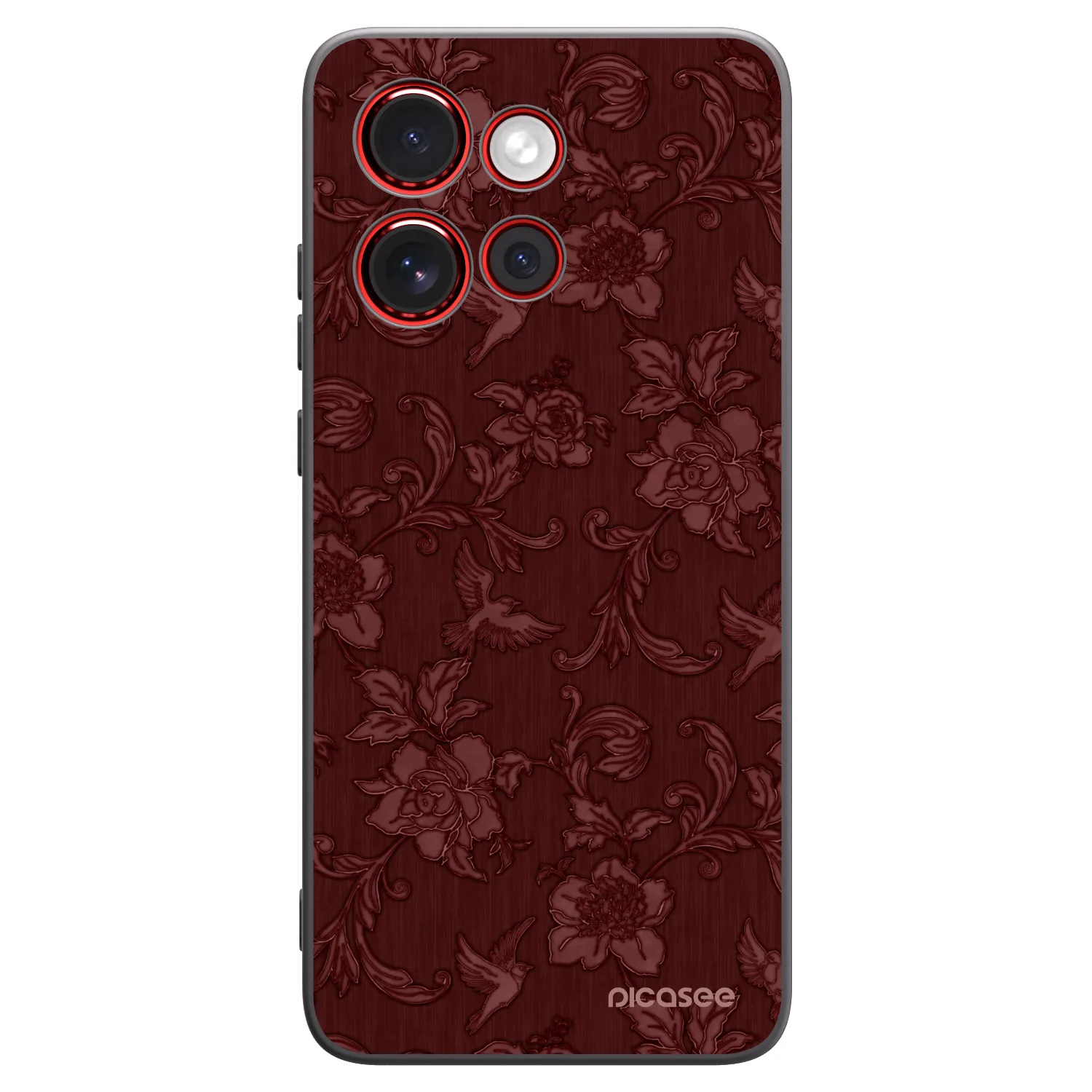 Picasee silikonski črni ovitek za Motorola Edge 60 Neo 5G - Red Elegance