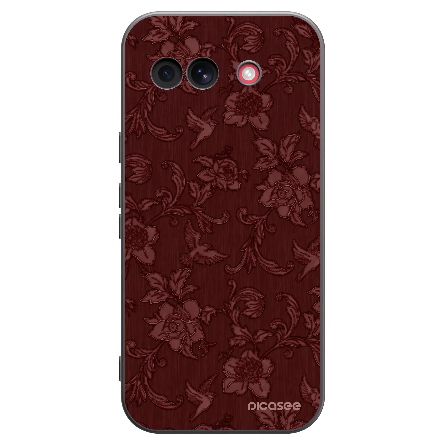 Picasee silikonski črni ovitek za Google Pixel 10a - Red Elegance
