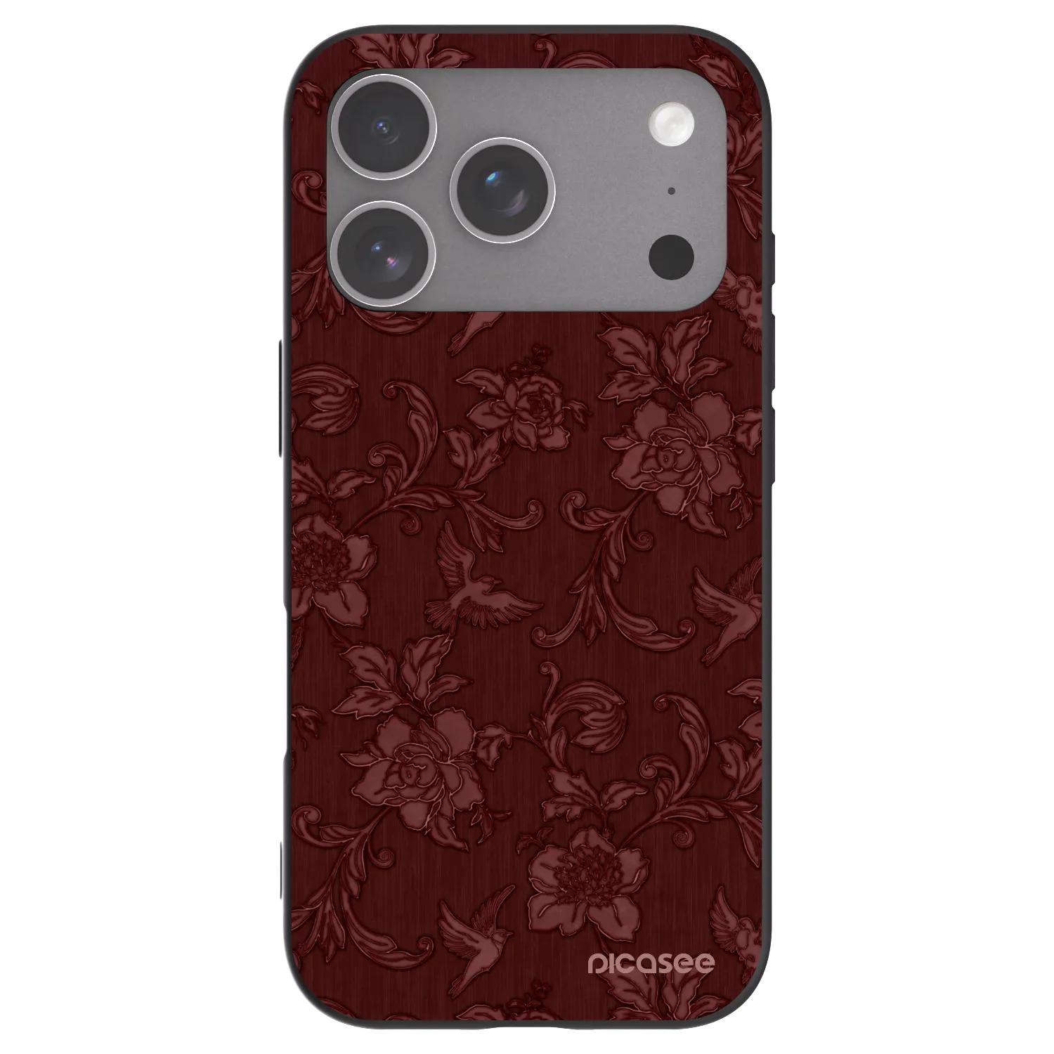 Picasee silikonski črni ovitek za Apple iPhone 18 Pro - Red Elegance