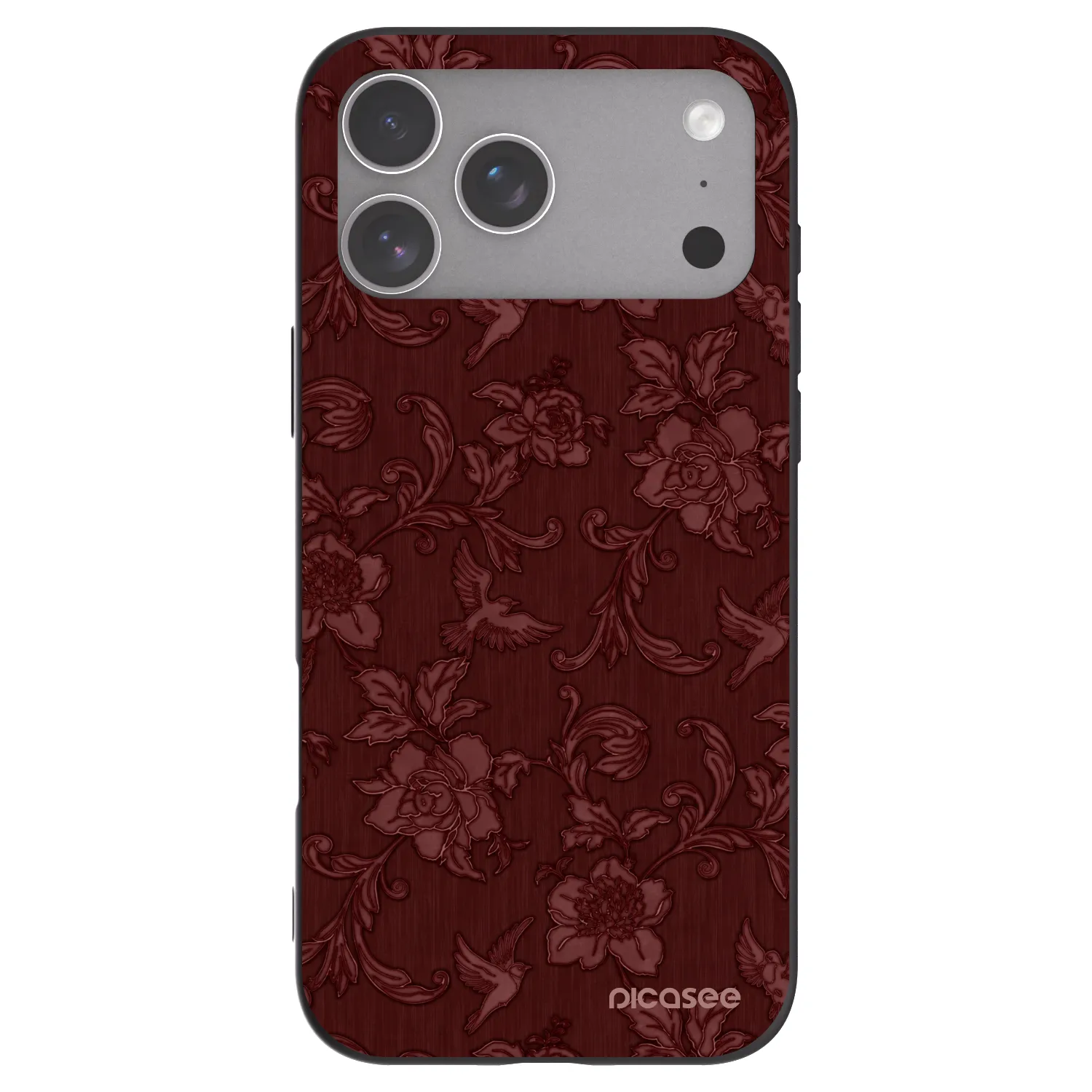 Picasee silikonski črni ovitek za Apple iPhone 18 Pro Max - Red Elegance