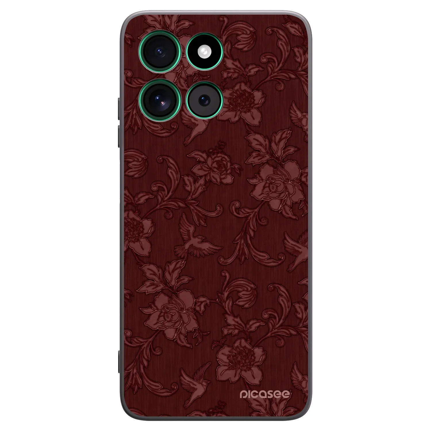 Picasee silikonski črni ovitek za Motorola Moto G57 Power - Red Elegance