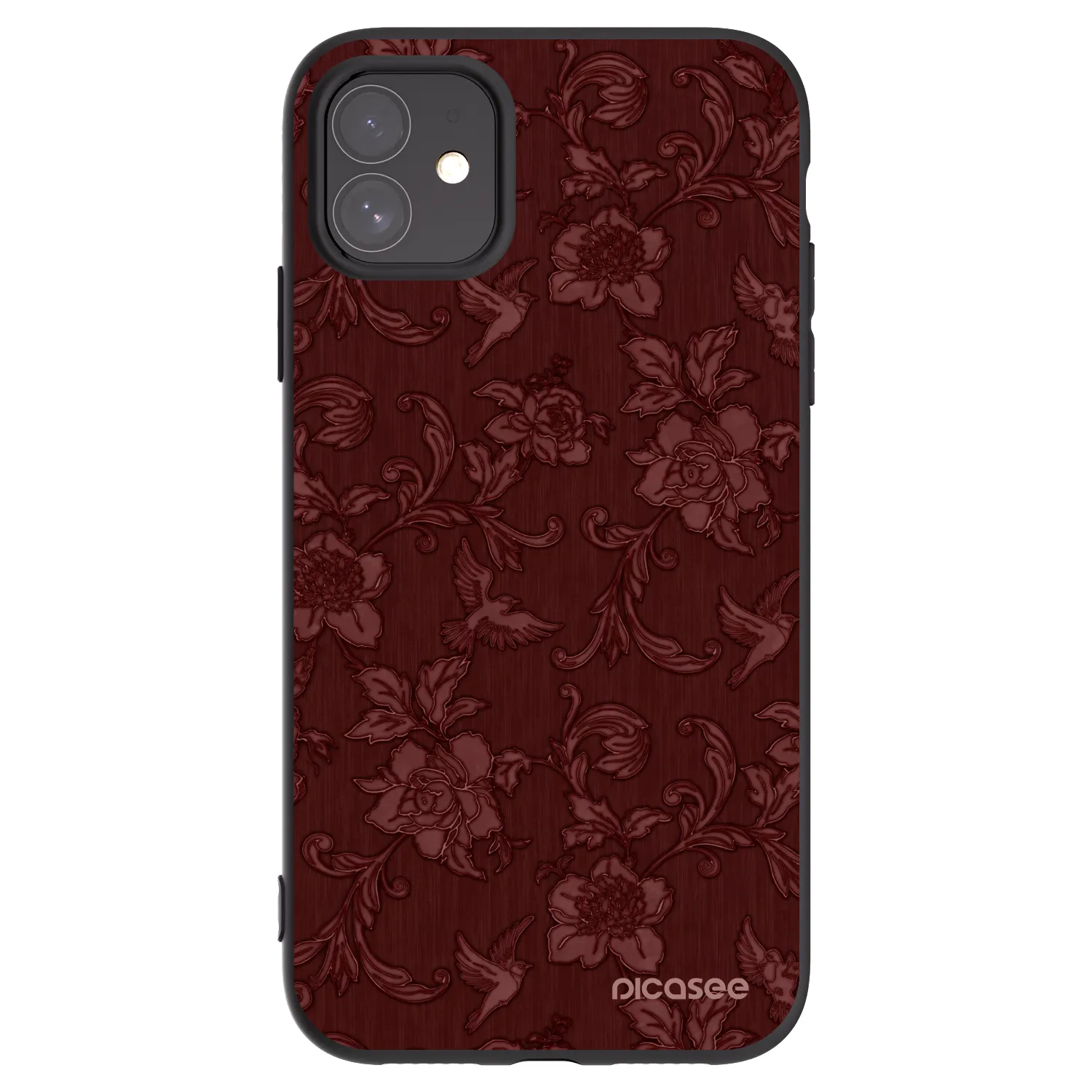 Picasee silikonski črni ovitek za Apple iPhone 11 - Red Elegance