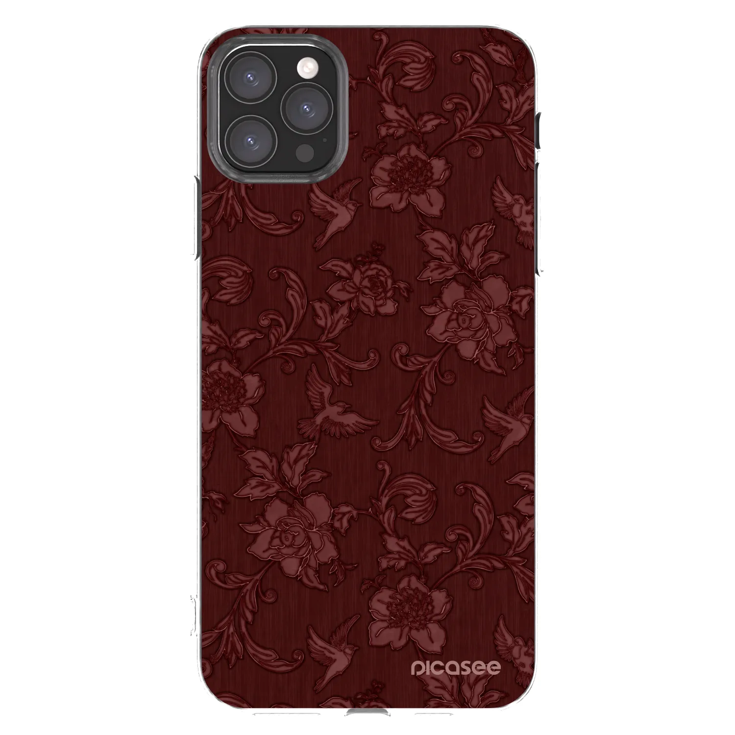 Picasee silikonski prozorni ovitek za Apple iPhone 11 Pro Max - Red Elegance
