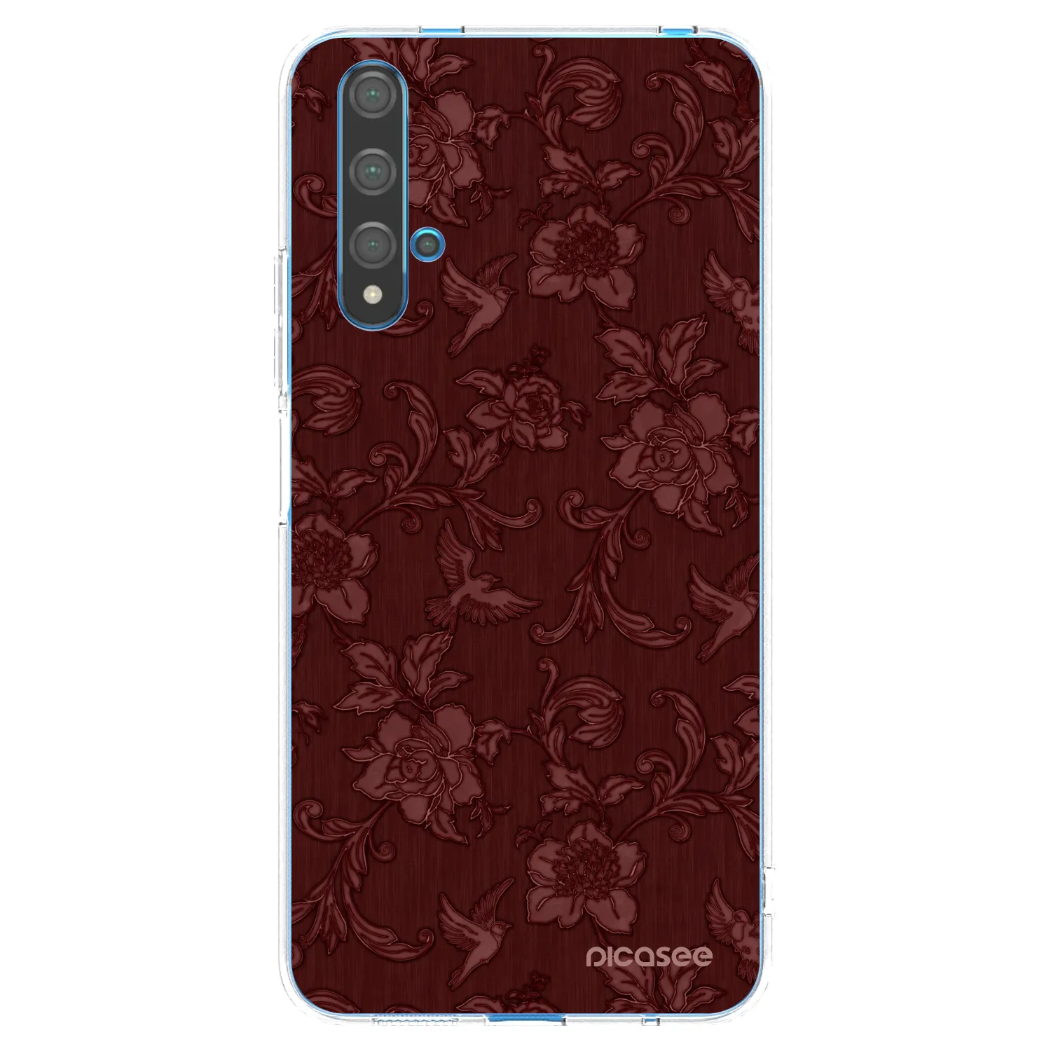 Picasee silikonski prozorni ovitek za Huawei Nova 5T - Red Elegance