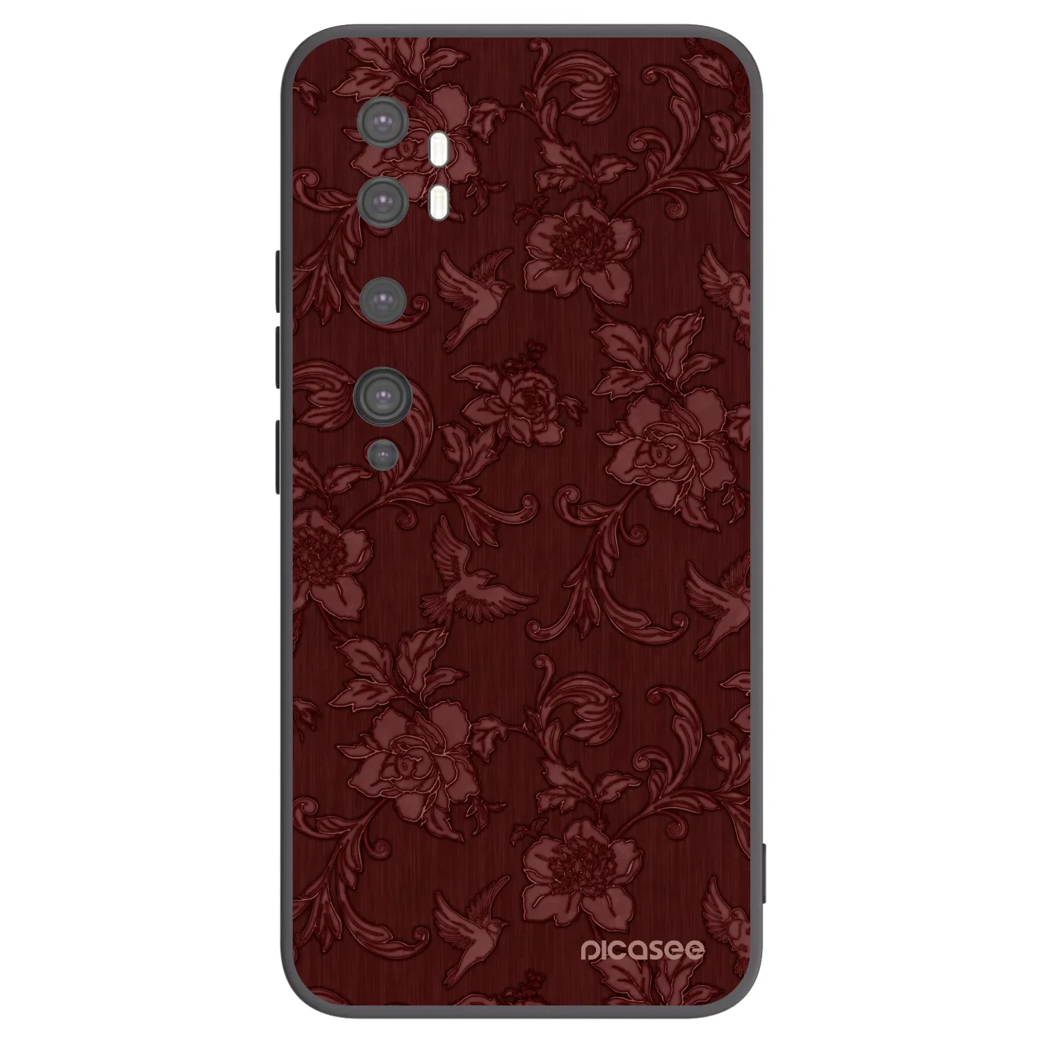 Picasee silikonski črni ovitek za Xiaomi Mi Note 10 (Pro) - Red Elegance
