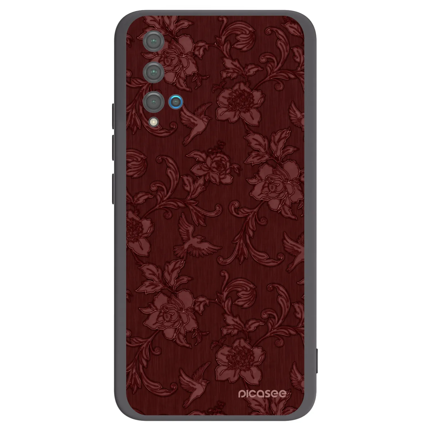 Picasee silikonski črni ovitek za Huawei Nova 5T - Red Elegance