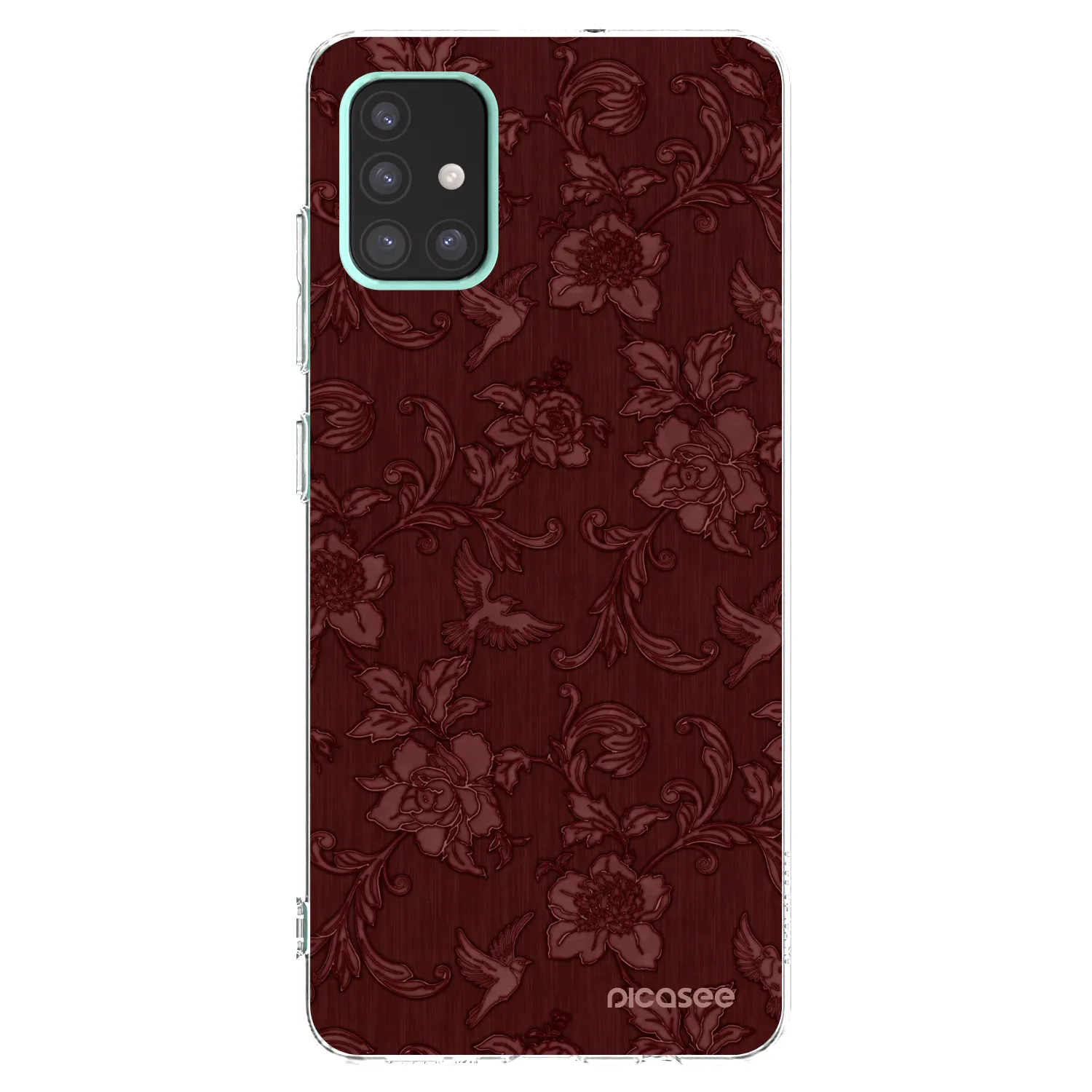 Picasee silikonski prozorni ovitek za Samsung Galaxy A51 A515F - Red Elegance