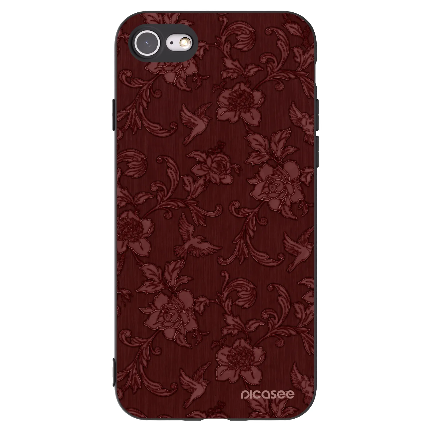 Picasee silikonski črni ovitek za Apple iPhone SE 2020 - Red Elegance
