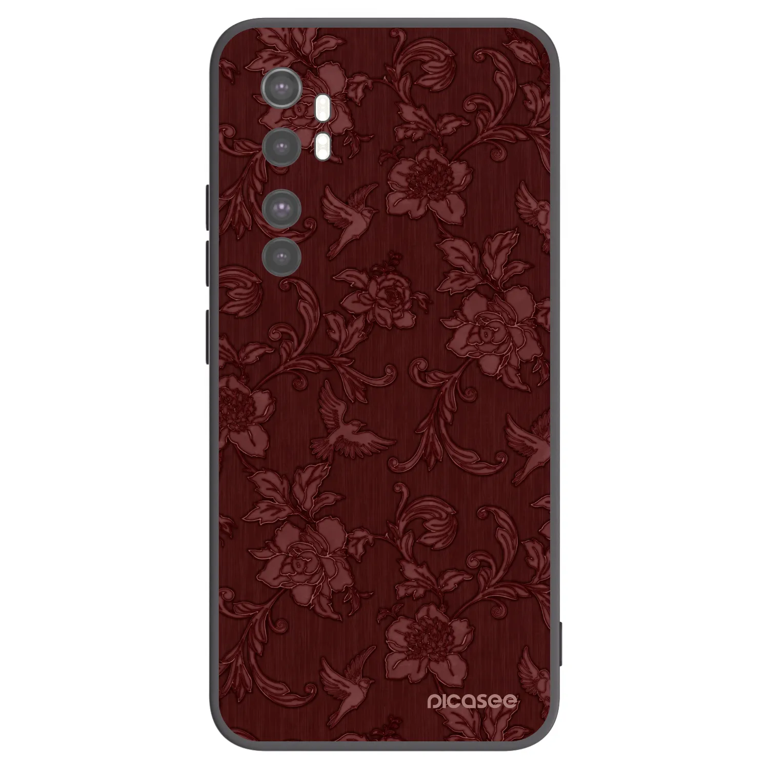 Picasee silikonski črni ovitek za Xiaomi Mi Note 10 Lite - Red Elegance