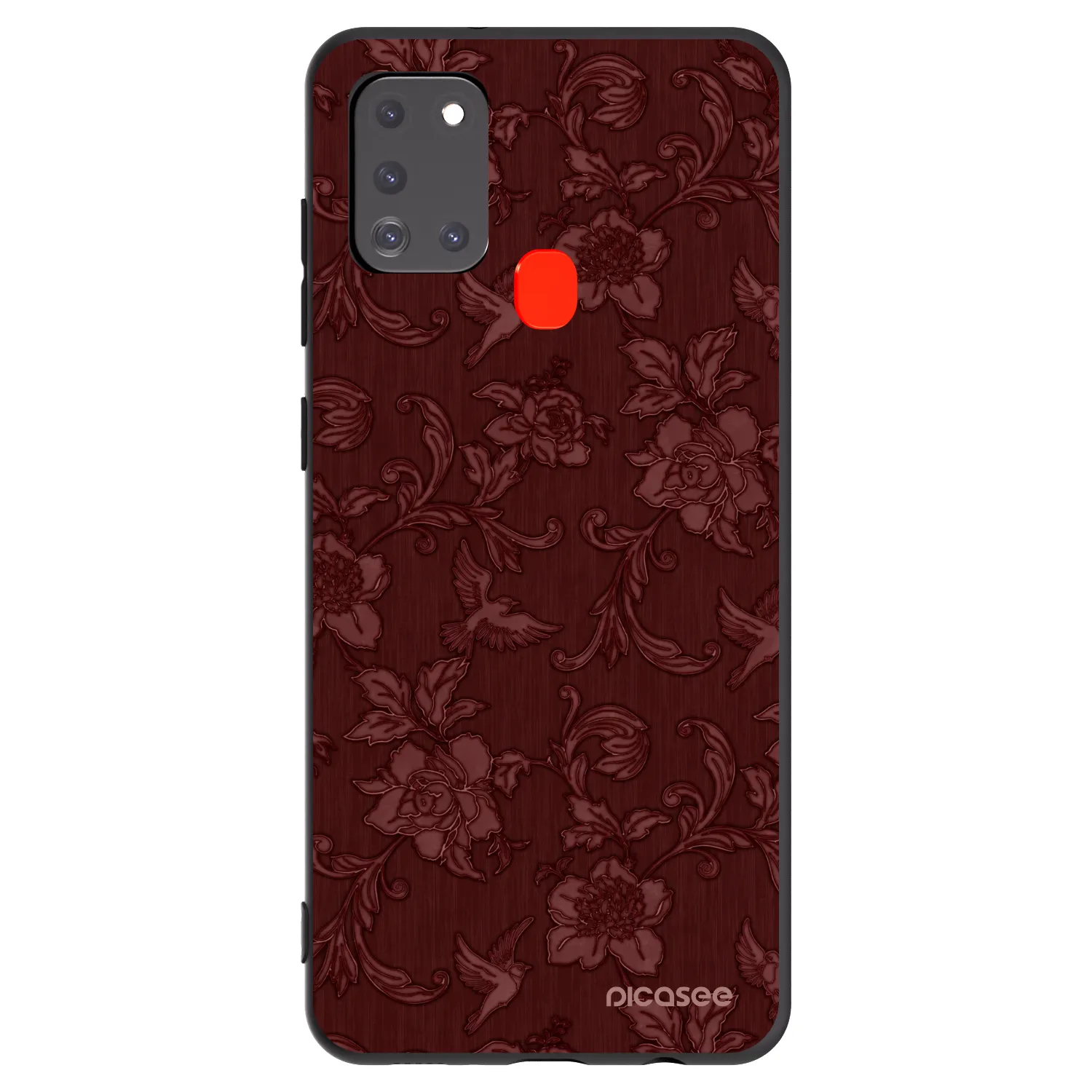 Picasee silikonski črni ovitek za Samsung Galaxy A21s - Red Elegance