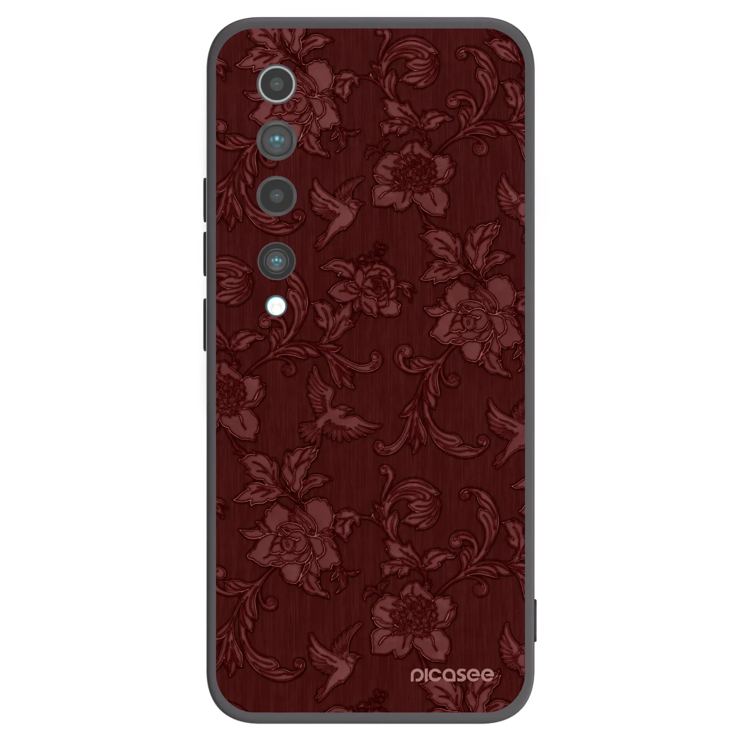 Picasee silikonski črni ovitek za Xiaomi Mi 10 - Red Elegance