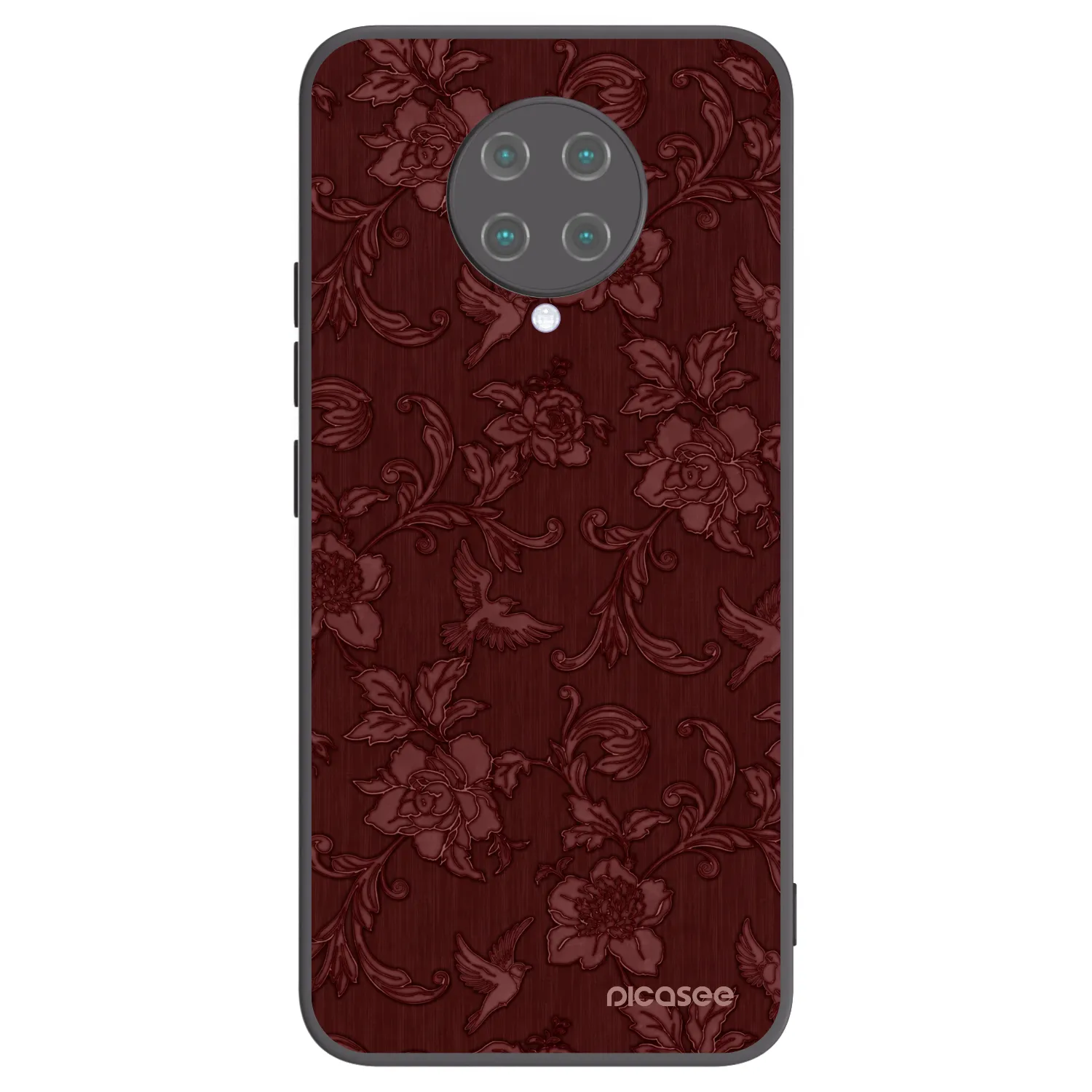 Picasee silikonski črni ovitek za Xiaomi Poco F2 Pro - Red Elegance
