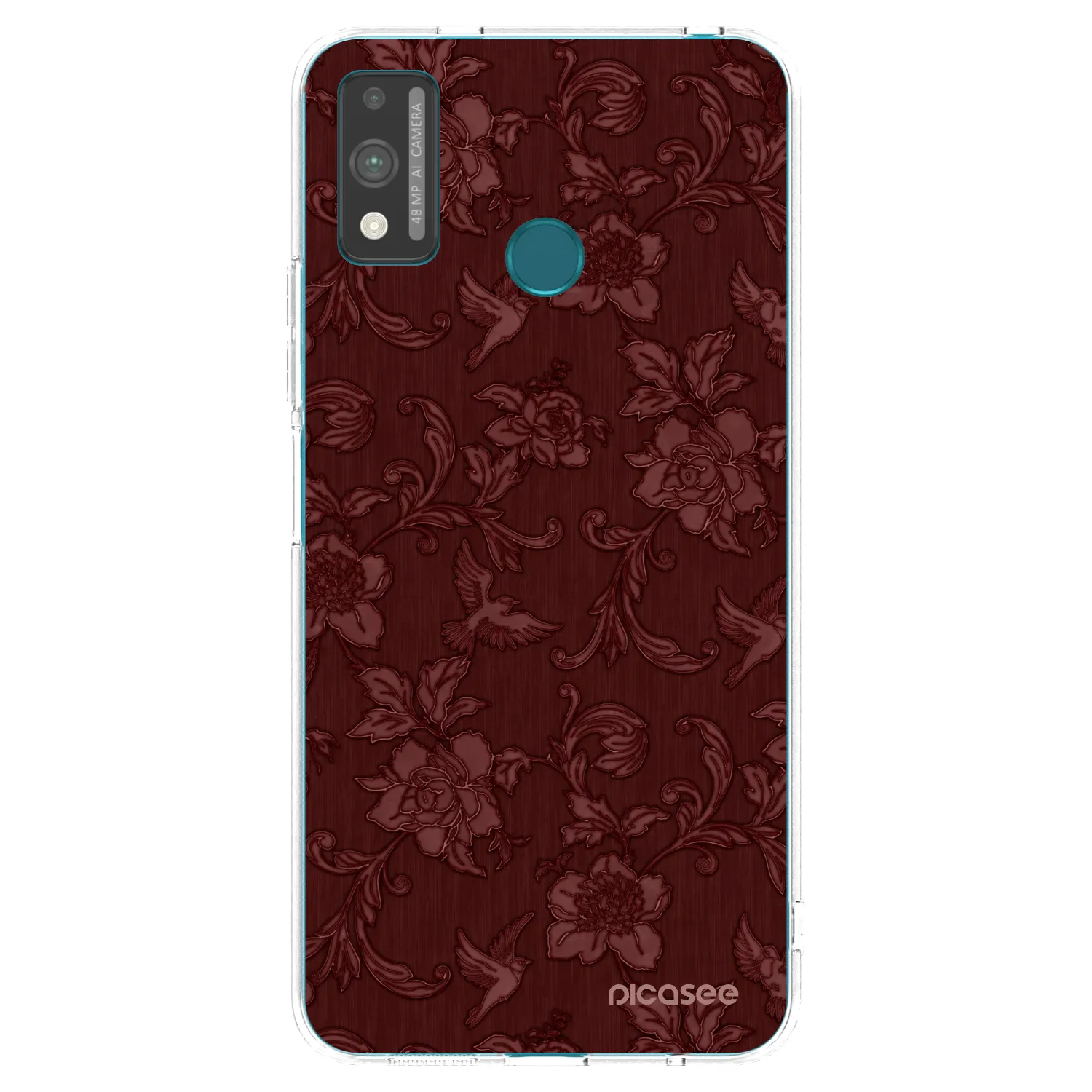 Picasee silikonski prozorni ovitek za Honor 9X Lite - Red Elegance
