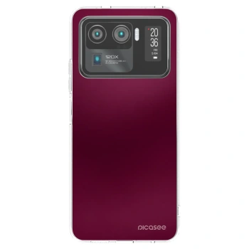 Picasee silikonski prozorni ovitek za Xiaomi Mi 11 Ultra - Velvet Bordeaux