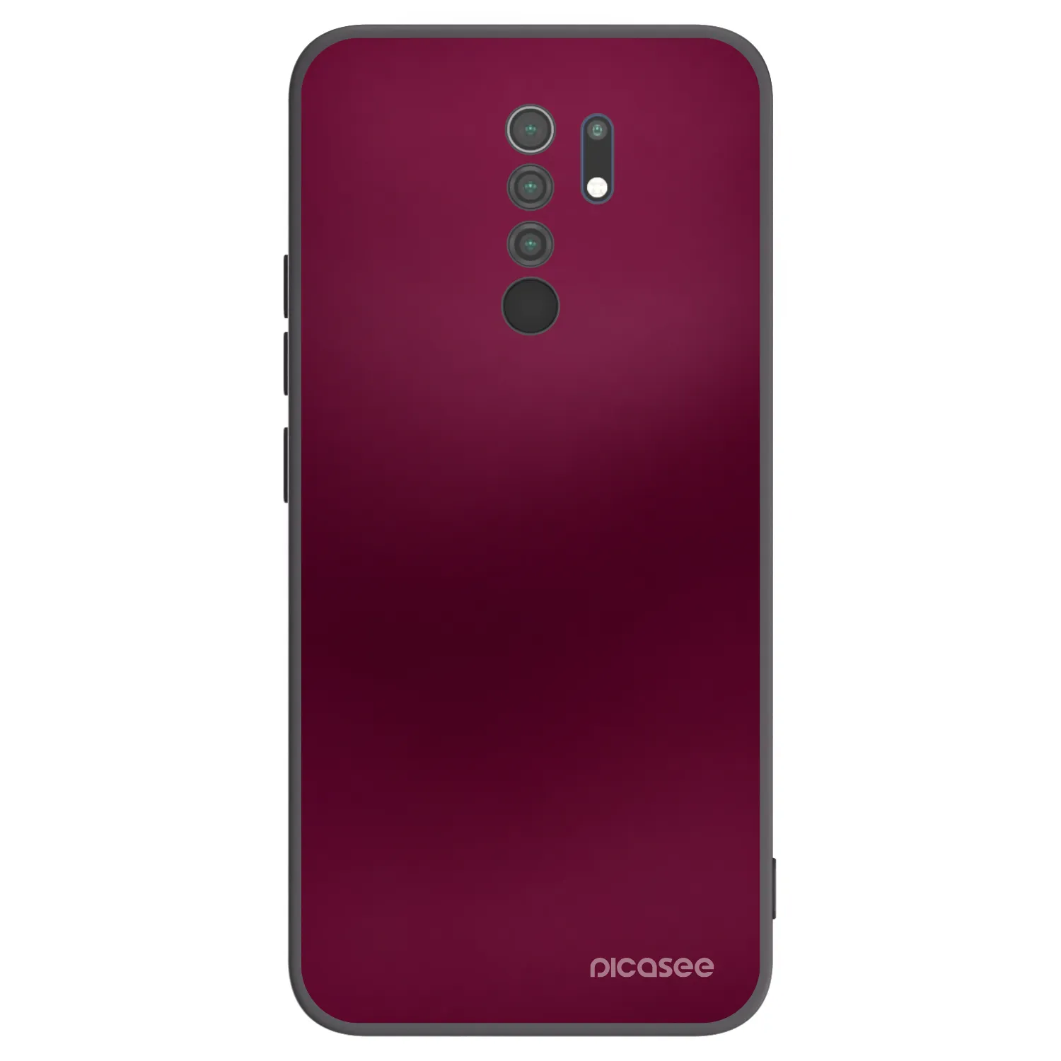 Picasee silikonski črni ovitek za Xiaomi Redmi 9 - Velvet Bordeaux