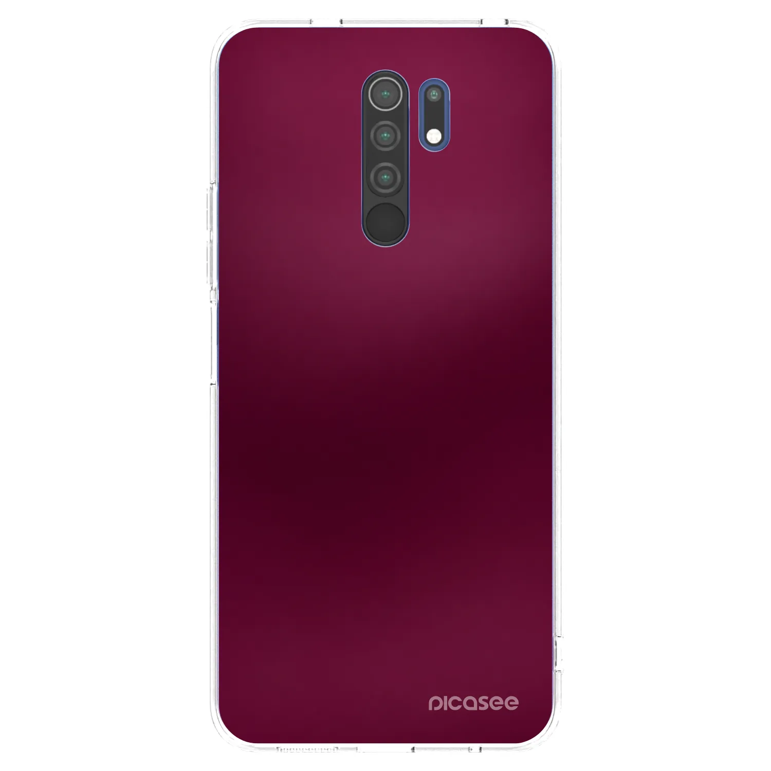 Picasee silikonski prozorni ovitek za Xiaomi Redmi 9 - Velvet Bordeaux