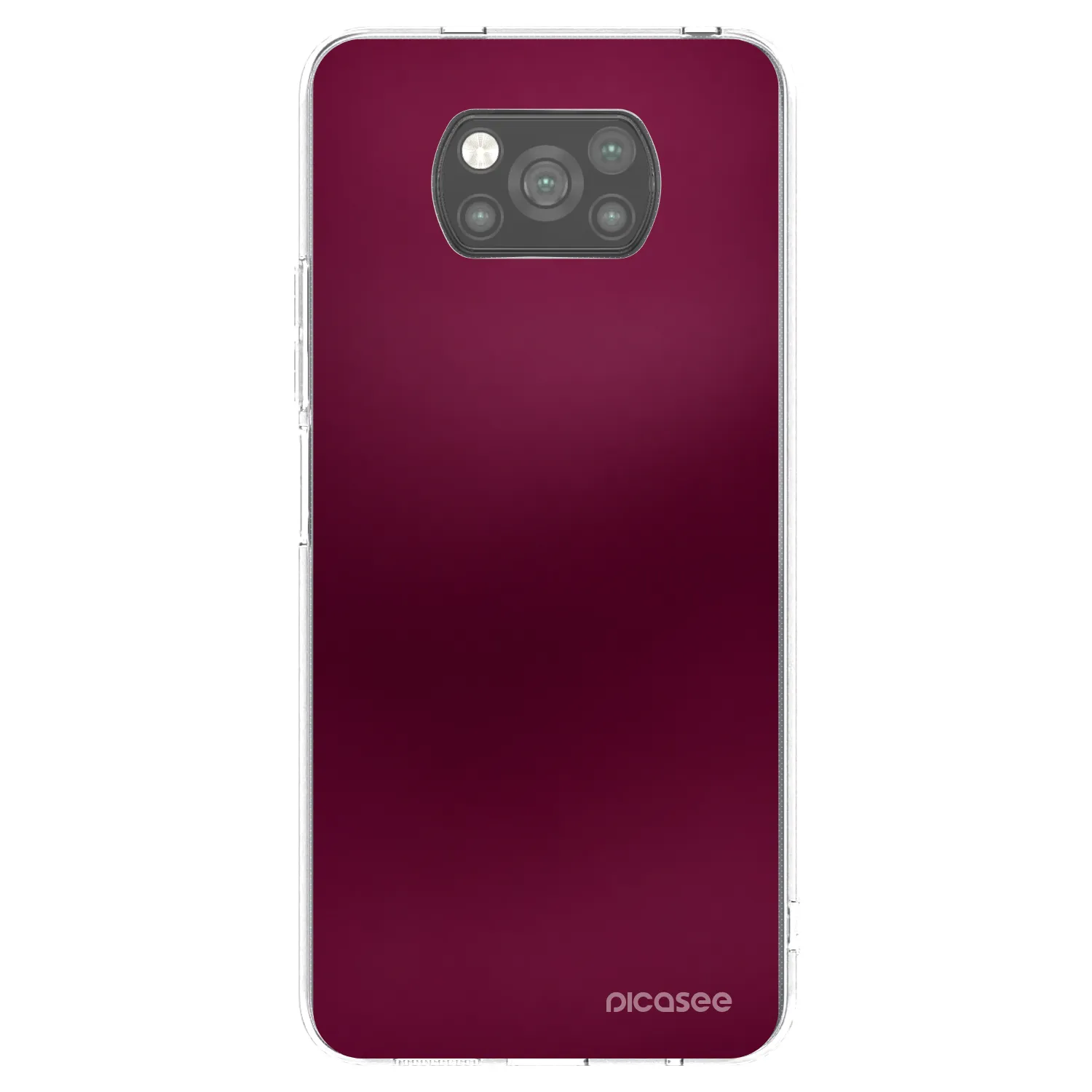 Picasee silikonski črni ovitek za Xiaomi Poco X3 - Velvet Bordeaux