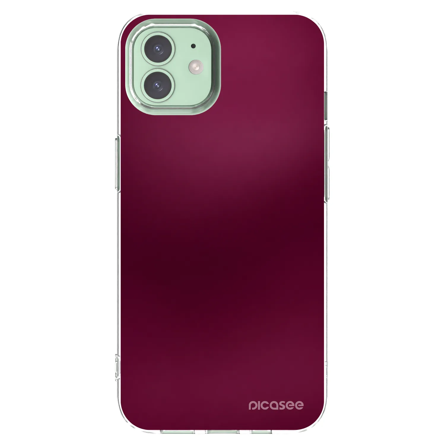 Picasee silikonski prozorni ovitek za Apple iPhone 12 - Velvet Bordeaux