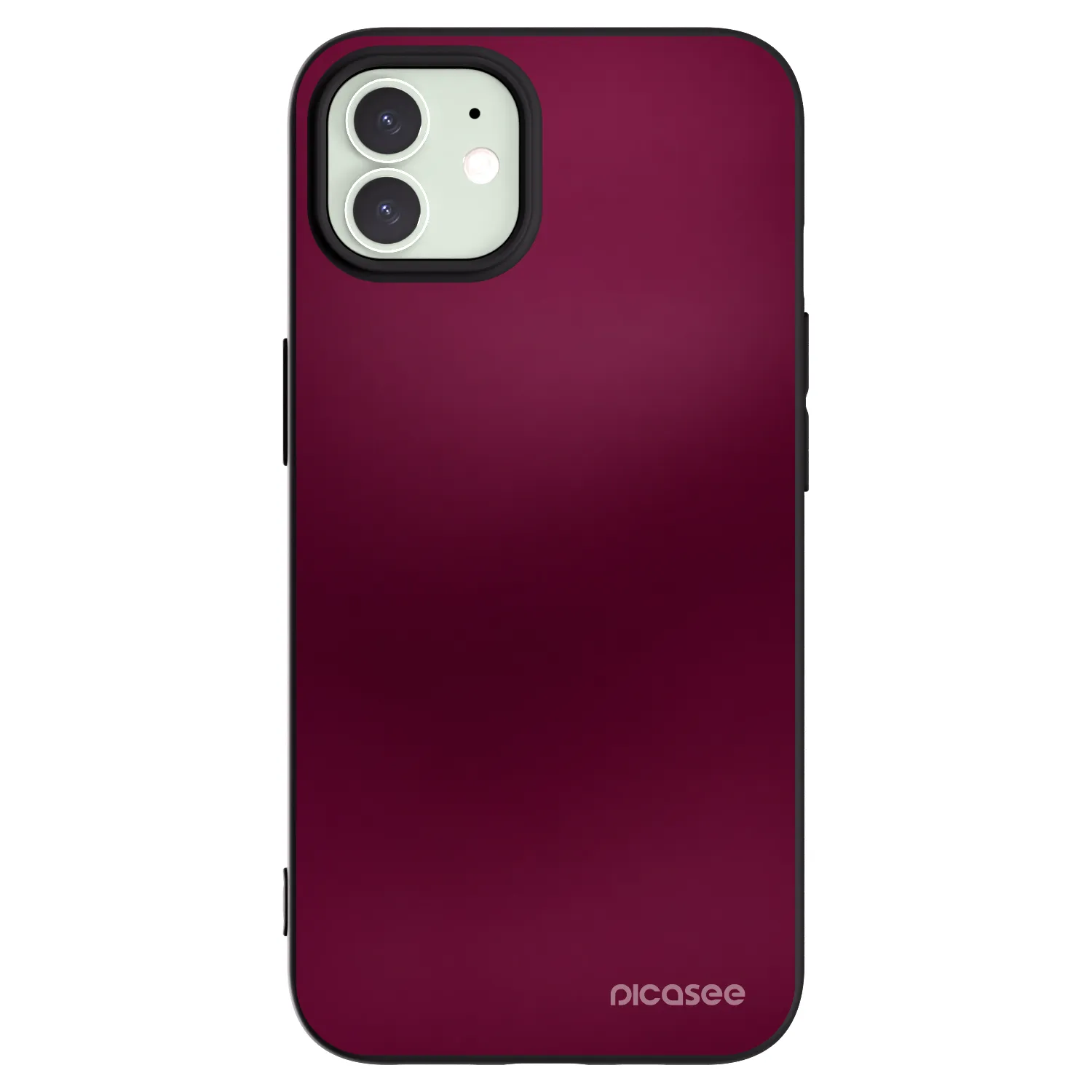Picasee silikonski črni ovitek za Apple iPhone 12 Pro - Velvet Bordeaux